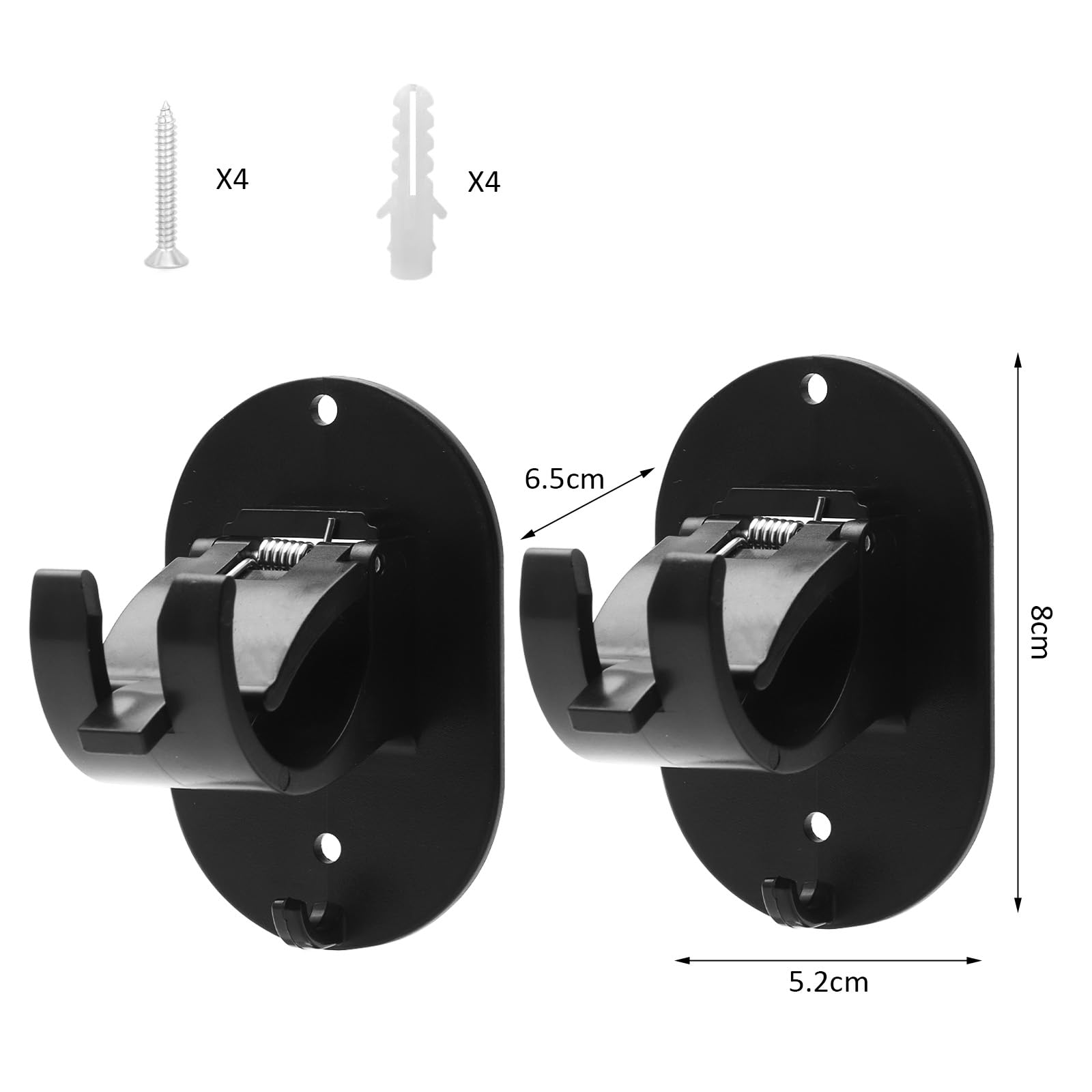 Urbanest Set of 2 Double Curtain Rod Bracket for 1