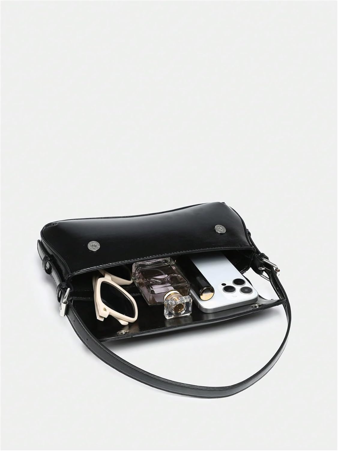 Verdusa Women's Y2K Trendy Purse Hobo Bags Faux Oiled Leather Tote Handbag Flap Underarm Shoulder Bag - Image 4