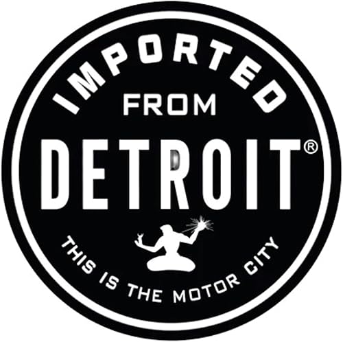 Chrysler - Letrero de pared de metal con texto en inglés "Imported From Detroit This is the Motor City", 12 pulgadas de diámetro, con licencia y