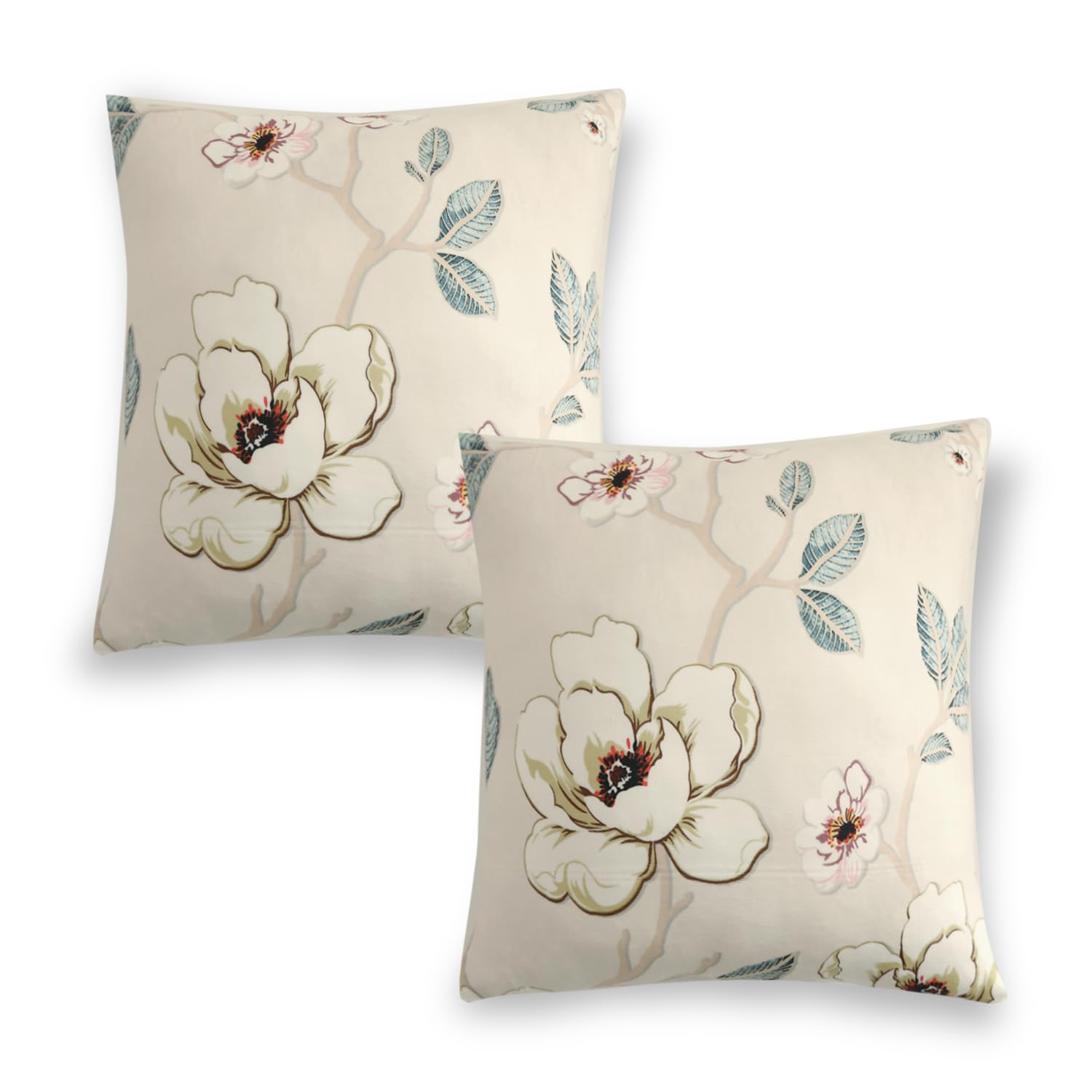 Velvet Cushion Covers - Amber Serene Flora -15