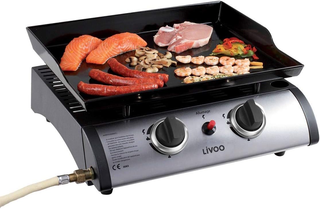 BE NOMAD DOC150 Plancha gaz avec 2 Brûleurs Noir — vue 3