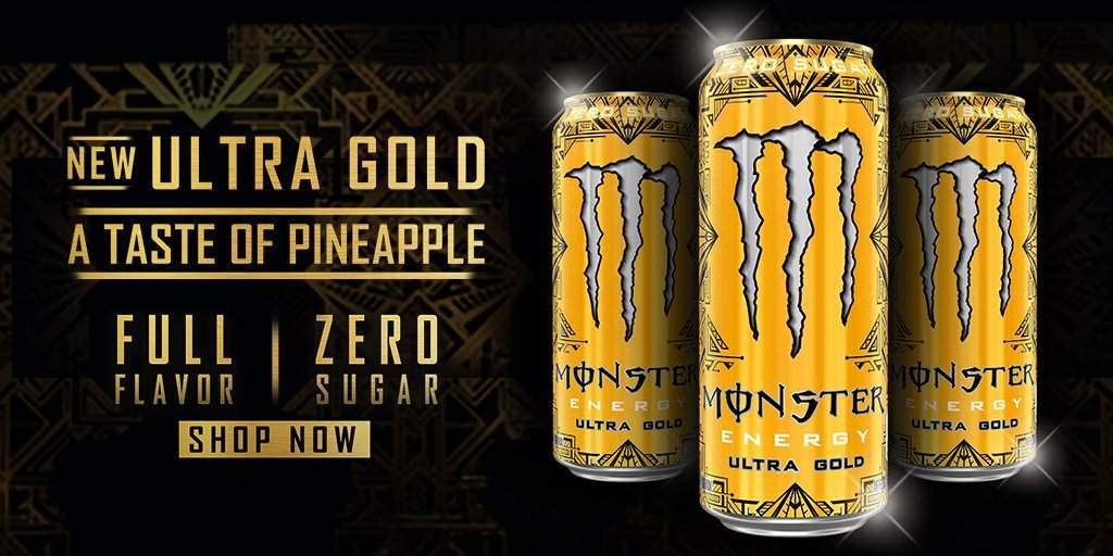 Italian Gourmet Energy Zero Ultra Gold bevanda energetica 48 x 500ml Ananas | Ohne Zucker, gusto tropicale frizzante, Dose für Party, Sport, Arbeit und, Gesamtnettogewicht 24 L + Kostenlos Polpa 400g