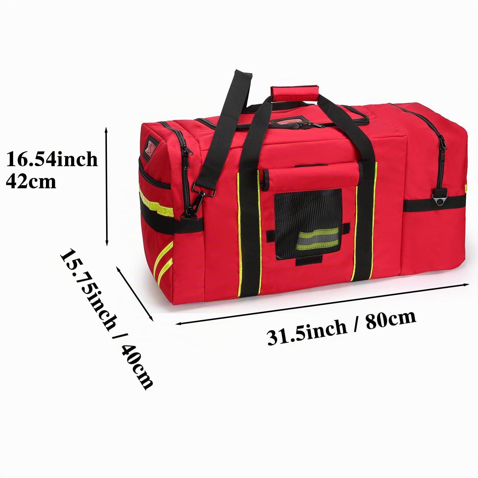 Borsa professionale di primo soccorso, borsa medica grande con riflettente, per paramedici, vigili del fuoco, EMT ed eventi di emergenza