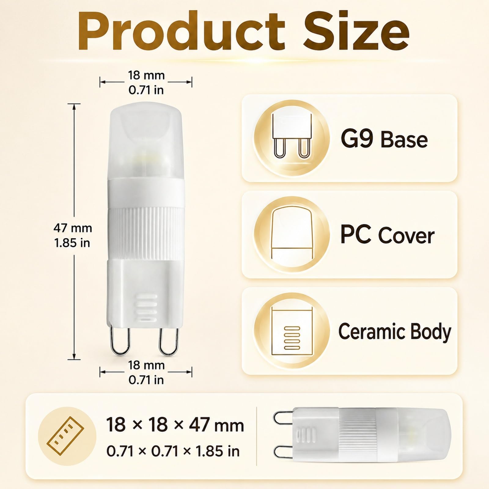 Bombillas LED G9 Regulables, 2W Equivalente 12W Halógena, Luz Fría 6000K, Ra≥80, Ahorro Energético, Larga Vida Útil, Candelabro Pasillo Iluminación Interior