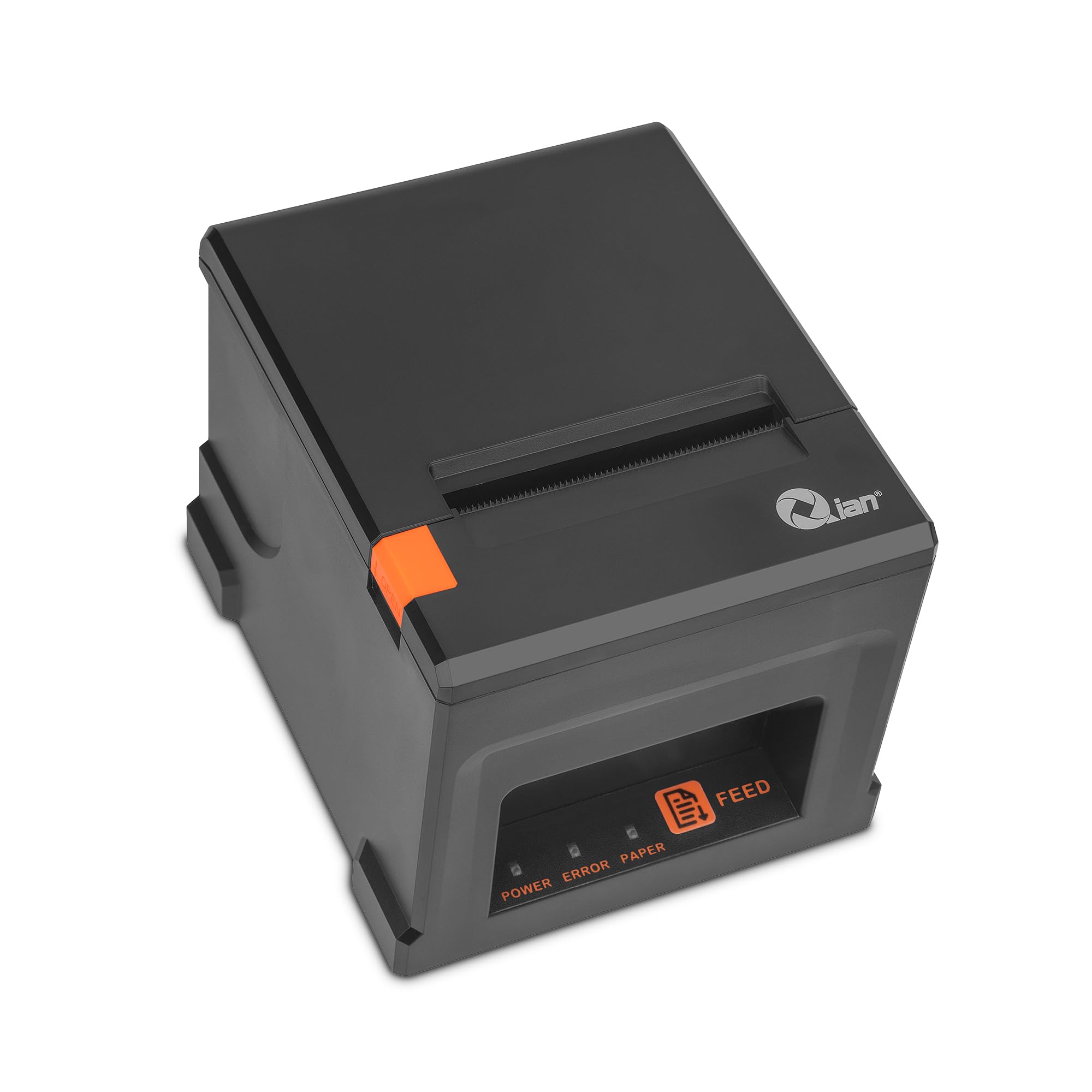 Qian Impresora Térmica de Recibos 80mm TPV POS Corte Automático ESC/POS | Velocidad 220 mm/s | Driver Windows, MacOS, Linux | Soporte Pared | Conexión USB, LAN (Ethernet)