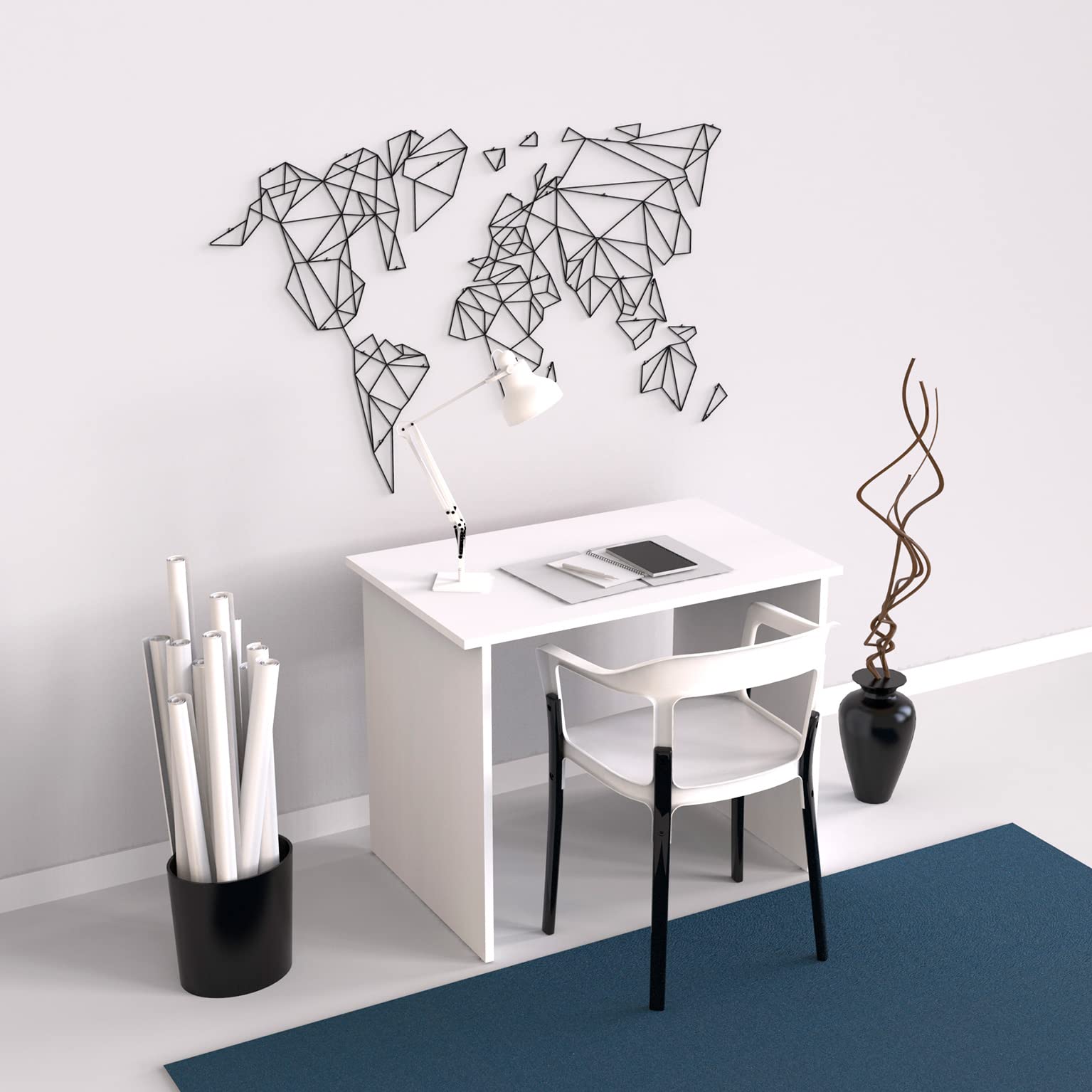 Lastdeco Tavolo da scrivania, Legno, 95x60x75 cm