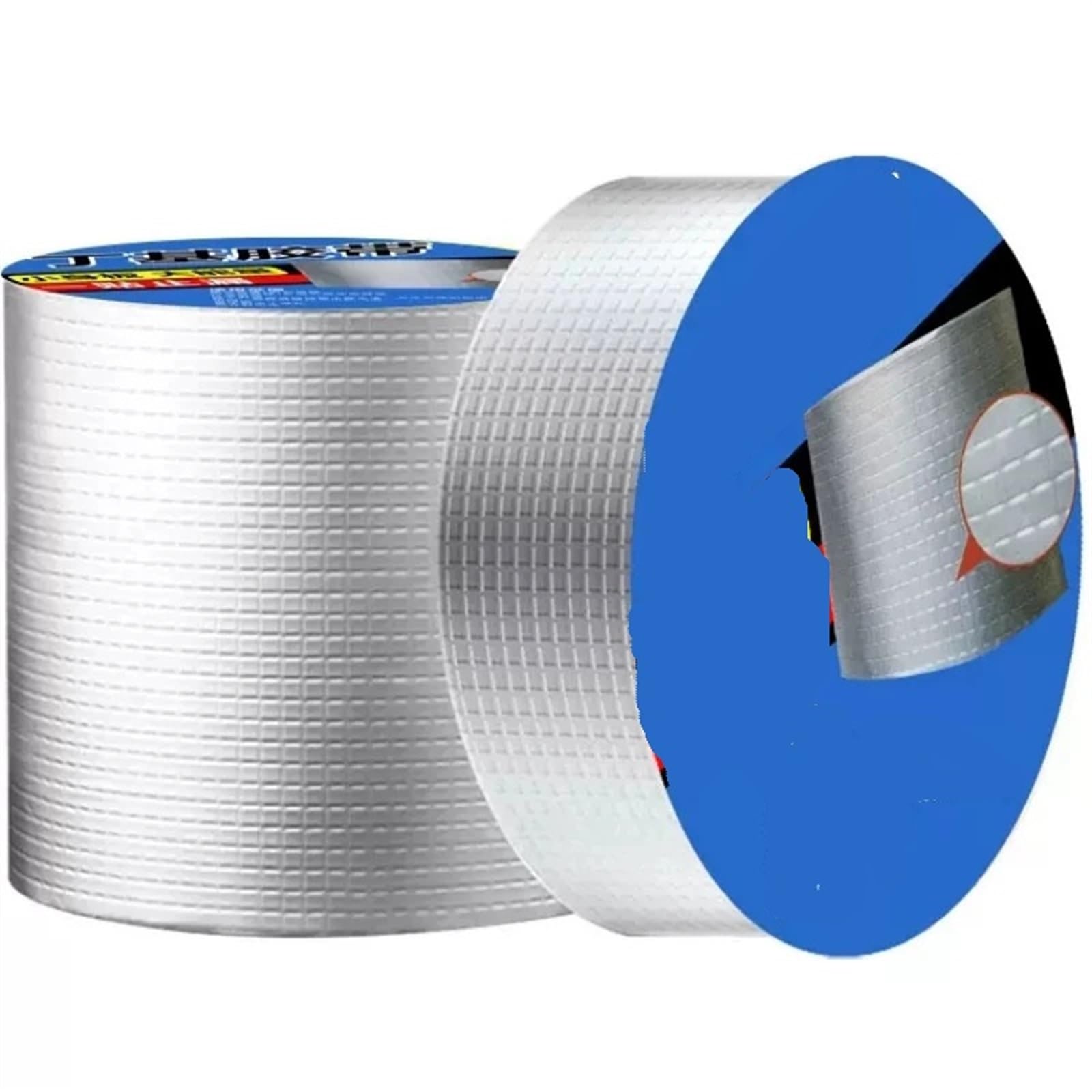 Cinta de Butilo Cinta de goma de butilo de papel de aluminio, sello autoadhesivo grueso de fibra súper fuerte, resistente al agua for reparación de tuberías de techo de piscina, detener fugas(Size:1M_
