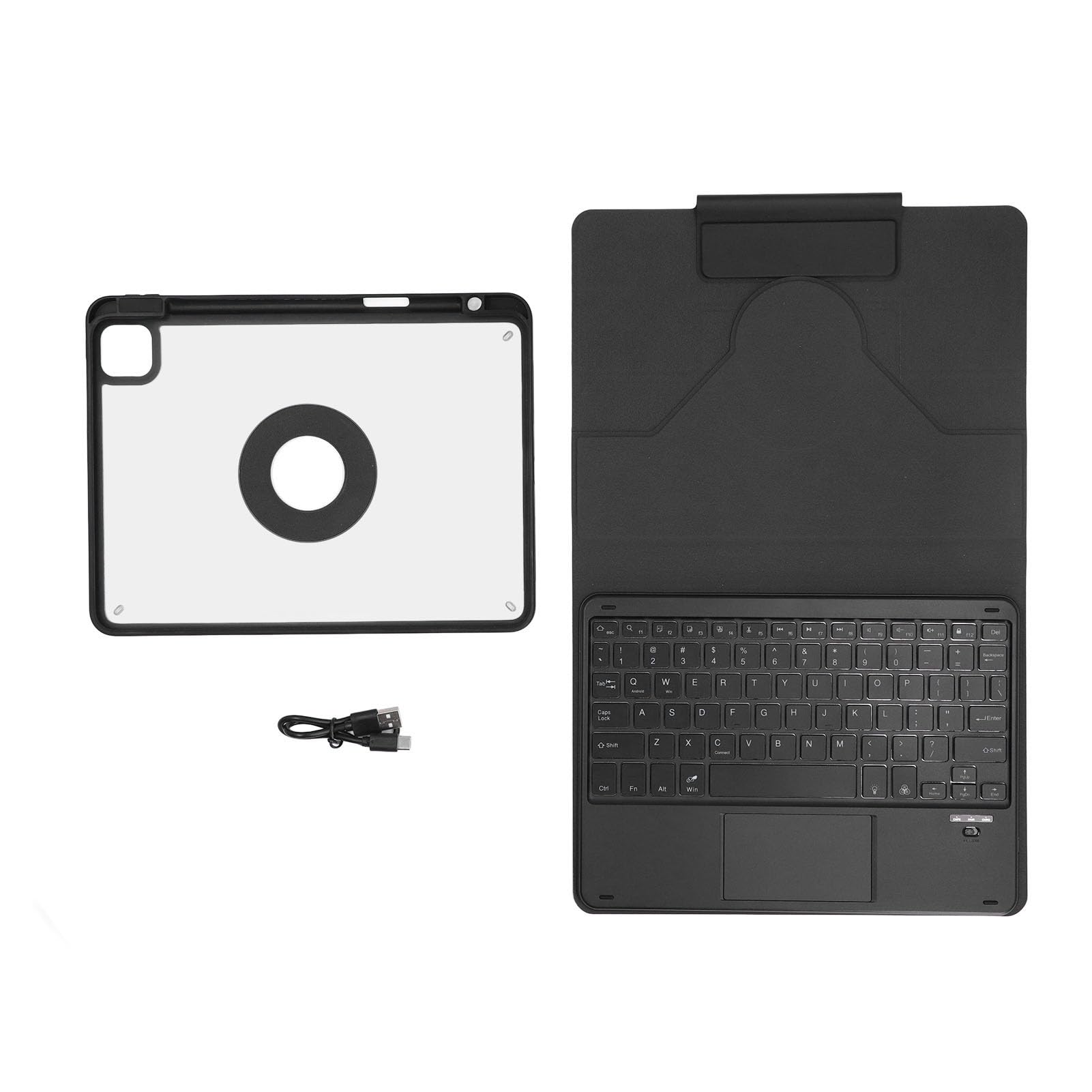 Caja del Teclado de la Tableta con el Panel Táctil, Desmontable