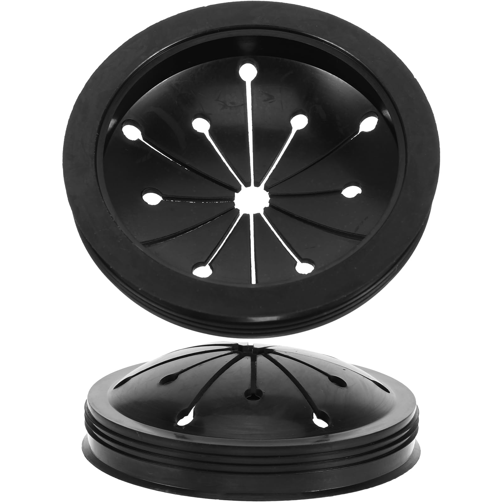 Paraspruzzi Per Lavello - 2 Pezzi, Nero, In Gomma, Per Tritarifiuti E Smaltimento Alimenti - Foto 4