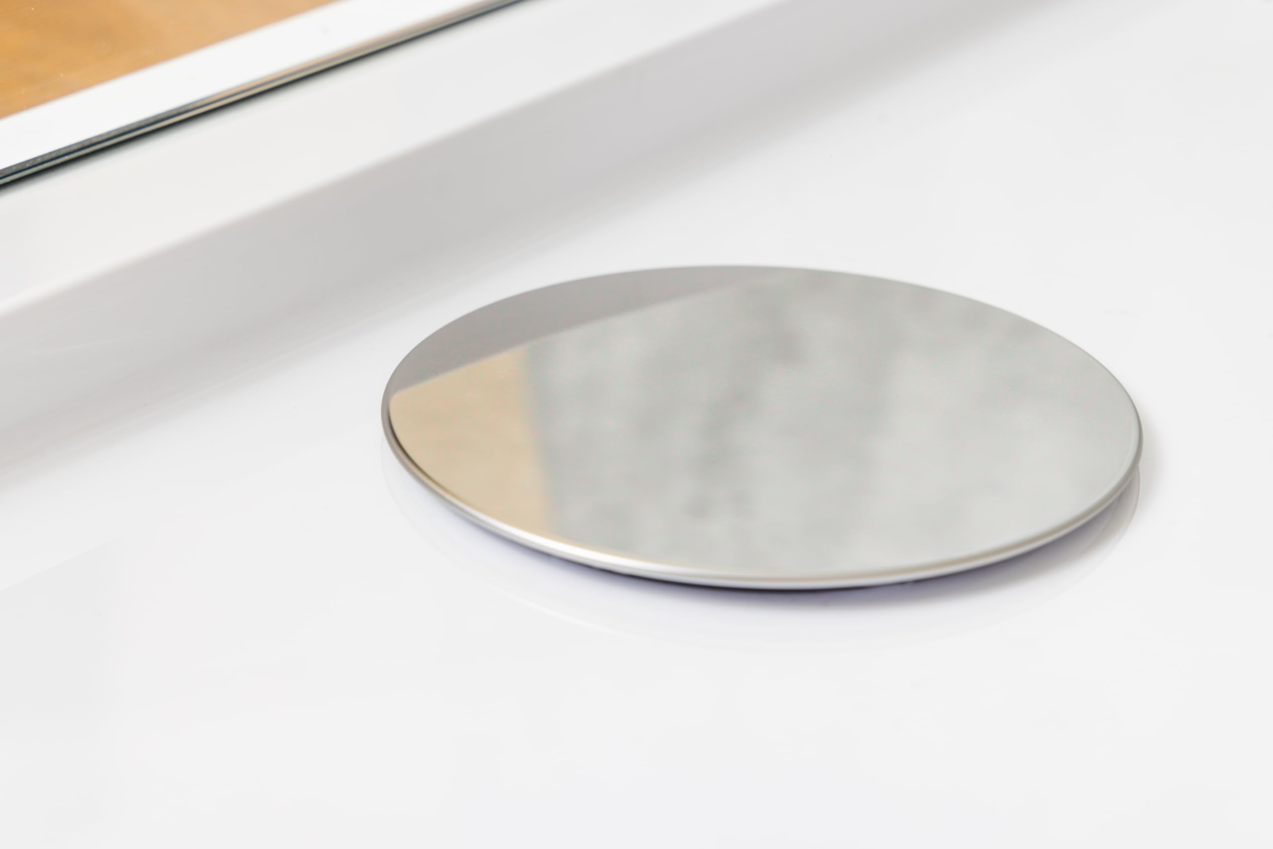Slimline Ablaufgarnitur für Duschwanne, Chrom, 90 mm, leicht zu reinigen, schnell anzubringen, Ersatz-Ablaufdeckel, Badezimmer-Ersatz-Ablaufgarnitur, Chrom