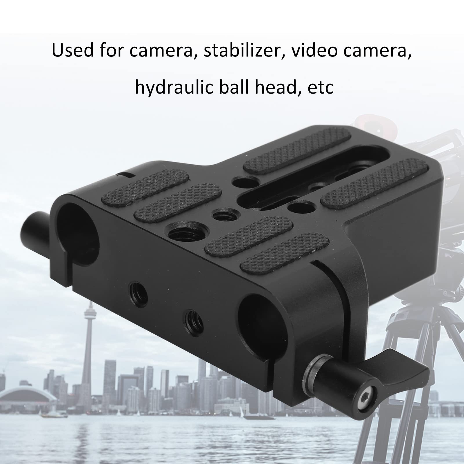 Piastra di base della fotocamera con morsetto per asta durevole per il di supporto della fotocamera DSLR