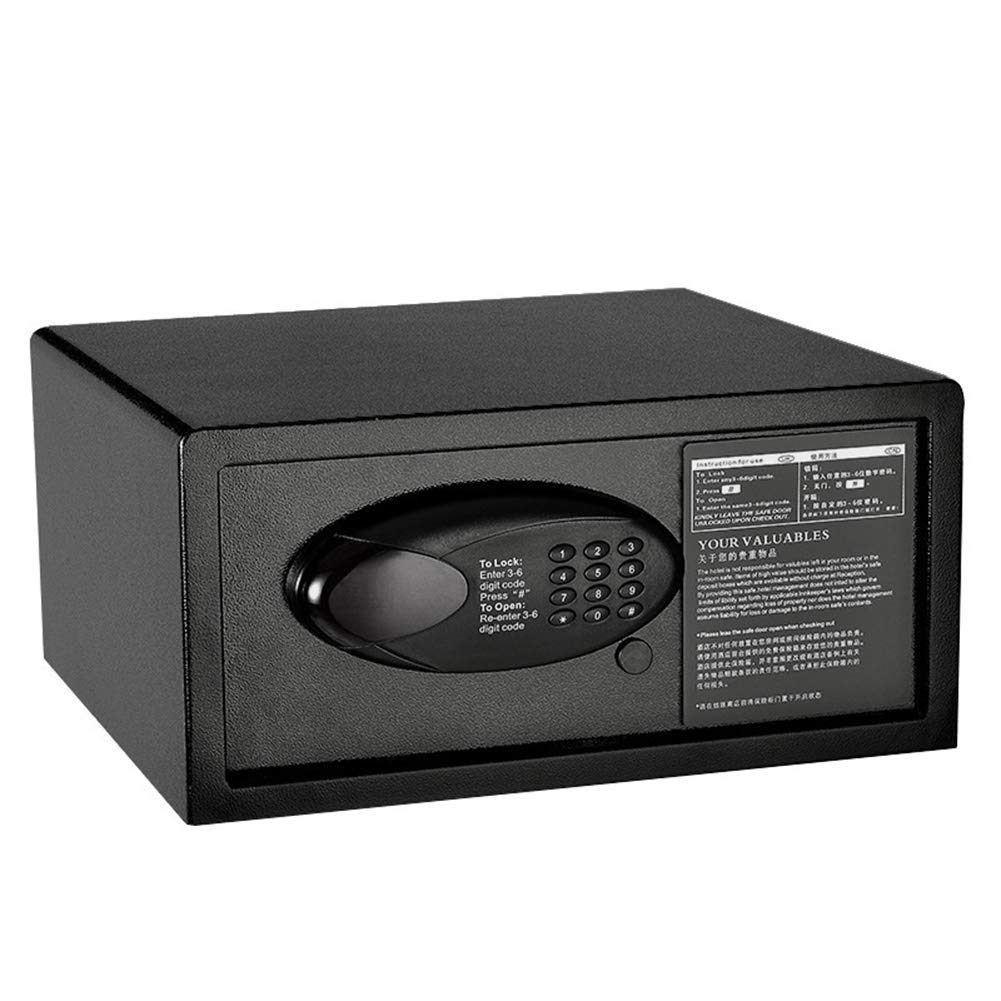 ZAQI Hotel Safe Box with Digital Keypad, Double Password, Portable Mini Steel Security Boxes for Mon