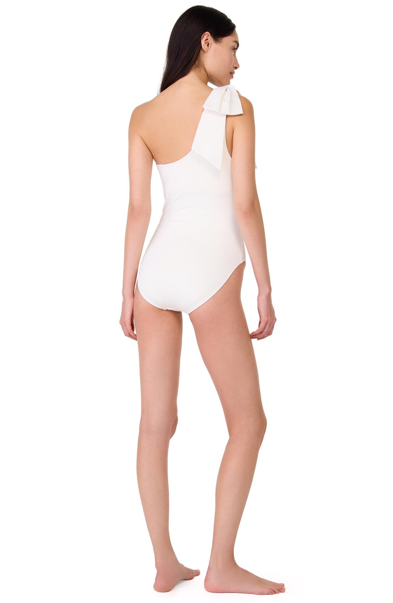 Kate Spade New York Solid Bow Shoulder One Piece Parte Inferiore del Bikini Donna