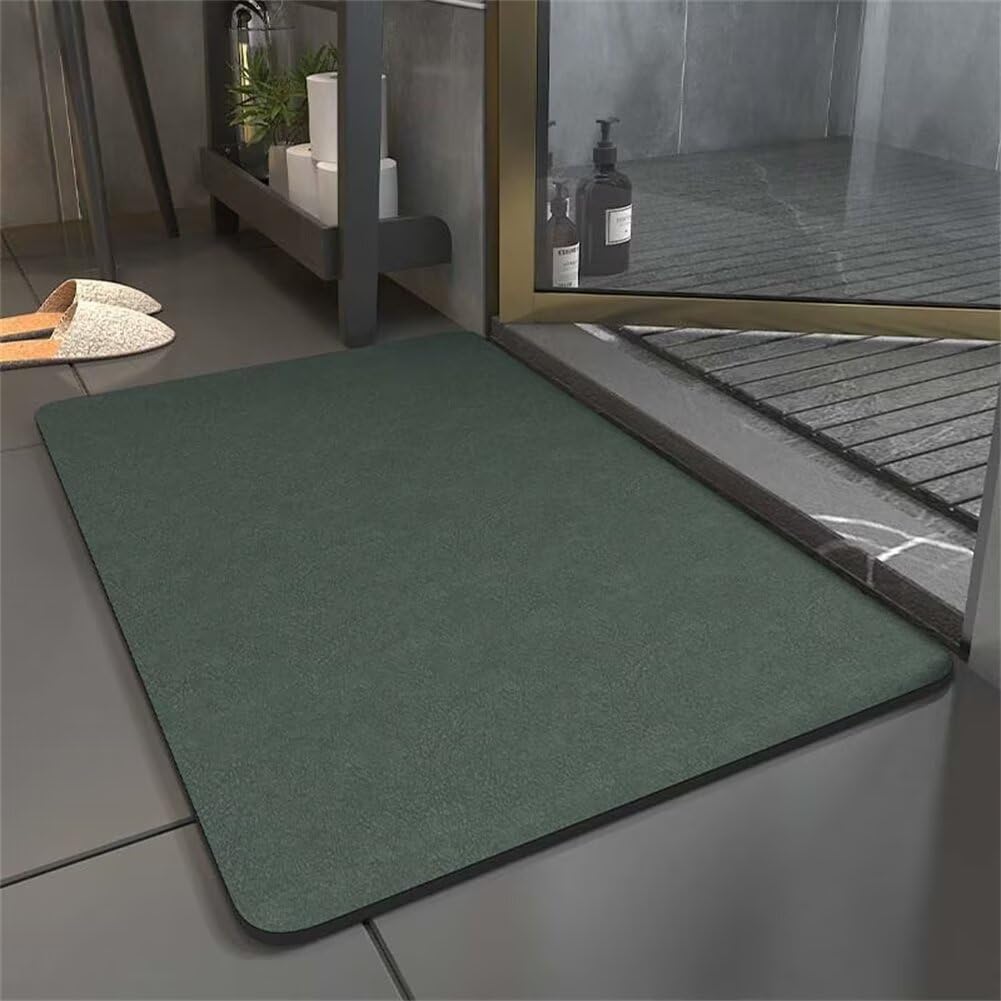 Tapis de bain antidérapant de couleur sarcelle pour baignoire familiale