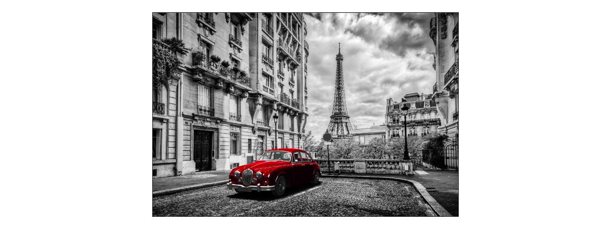 Muralo Paris Eiffelturm 493867660 - Papel Pintado Fotográfico (Fieltro), Diseño De La Torre Eiffel, Vellón, Hö. 120 X BR. 180 Cm- 2 Bahnen
