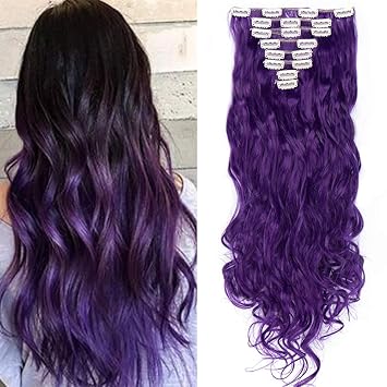 Tess Clip In Extensions Like Real Hair 8 Extensions 18 Clips Wavy Hair Extensions Amazon De Beauty