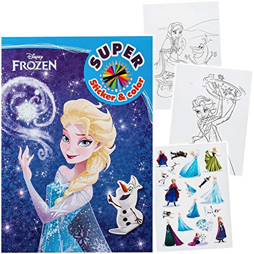 großes XL Malbuch/Malblock - A4 - Disney die Eiskönigin - Frozen - mit vielen Sticker & Aufkleber - 16 Seiten - Dickes…