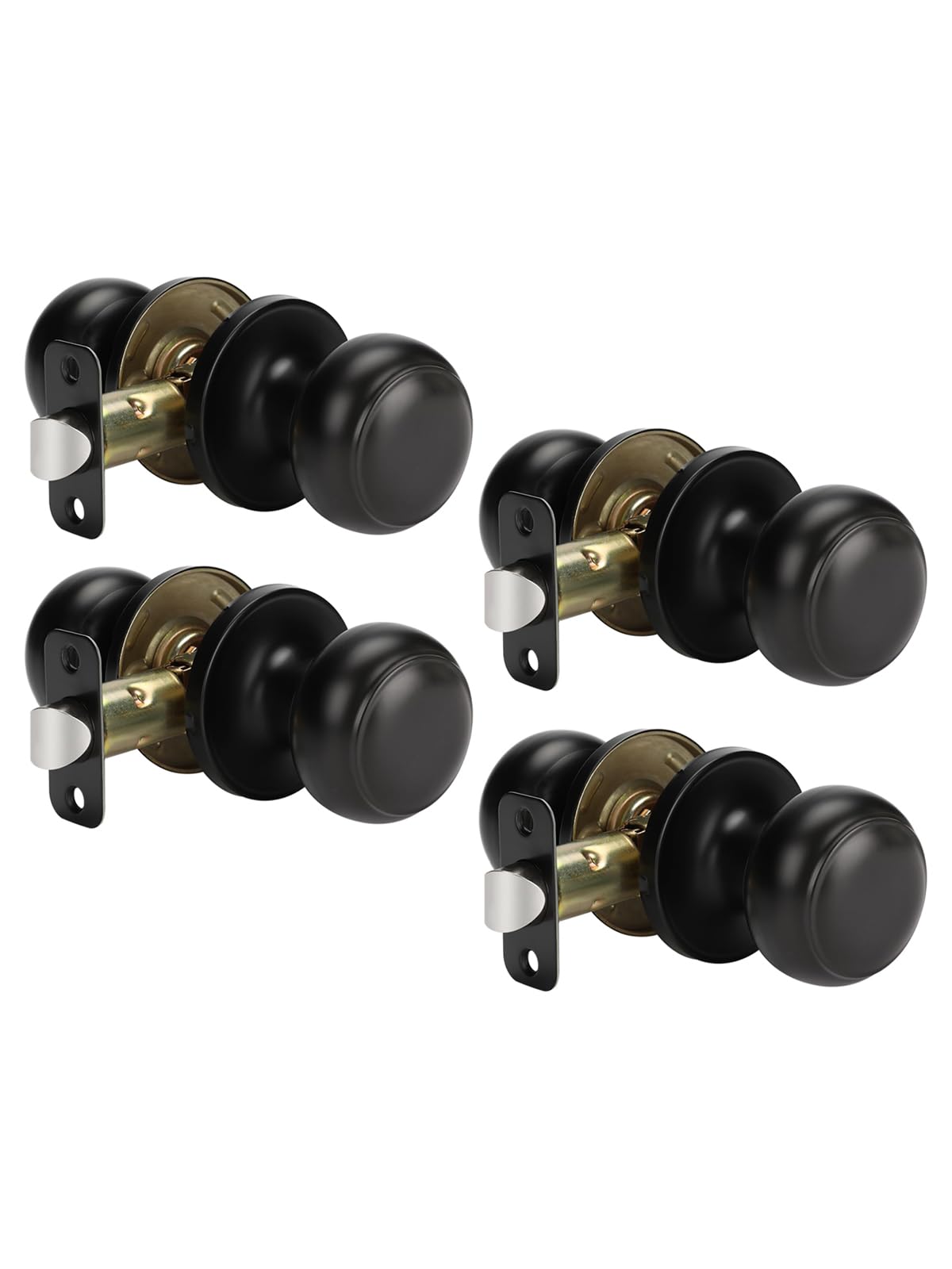 Brushed Gold Door Knobs - 6 Pack Interior -22