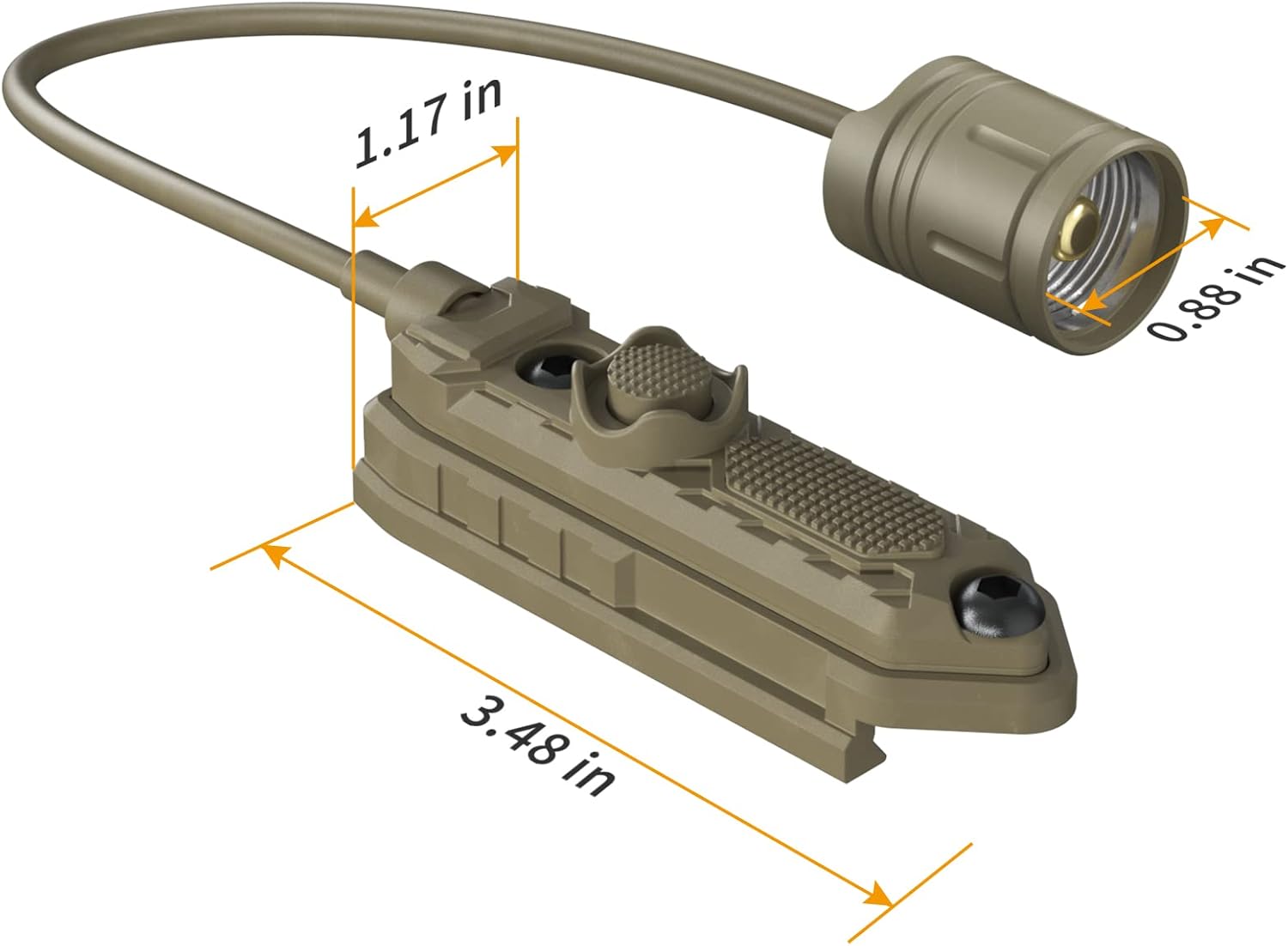 Feyachi PS-30 Pressure Switch for FL Series Compatible with M Lock and Picatinny Rail System-Sand