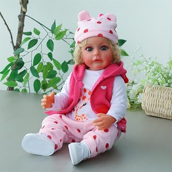 Reborn Baby Clothes Reborn Dolls Clothes for 17-22 Inch Newborn Baby Doll Girl, Baby Doll Clothes Outfit Accessories fit 17-22 Inch Reborn Baby Doll GirlGiraffe Pattern 5pcs Set