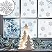 45 vetrofanie con brillantini, adesivi di Natale per la finestra a forma di fiocco di neve argentato, decorazione natalizia per la casa