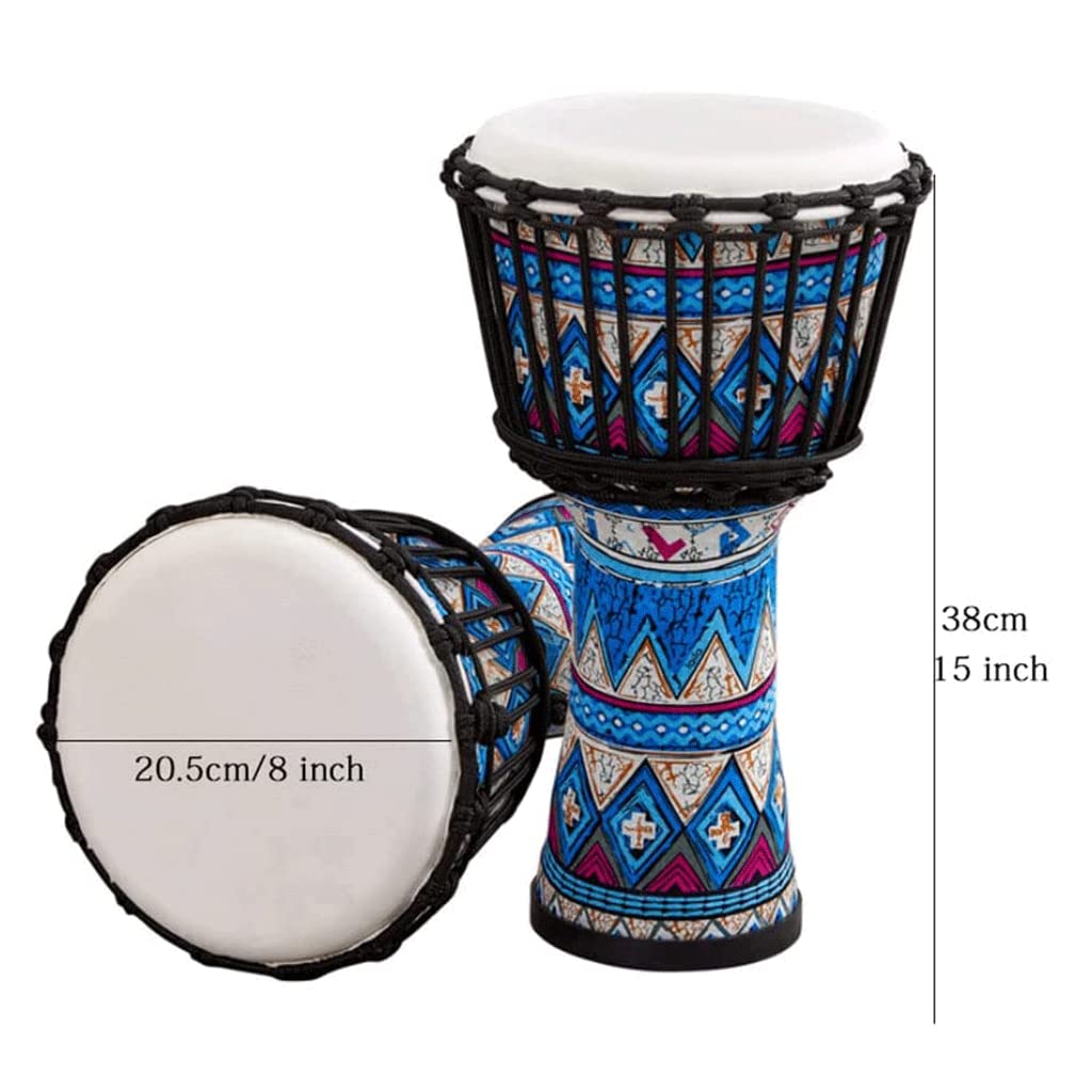 PAASHE Handpan Tambour Djembe Drum 8 Pouces Portable Tambour Africain créatif coloré Art Motif Tambour à la Main Handpan Tambour Langue Tambour Haute qualité