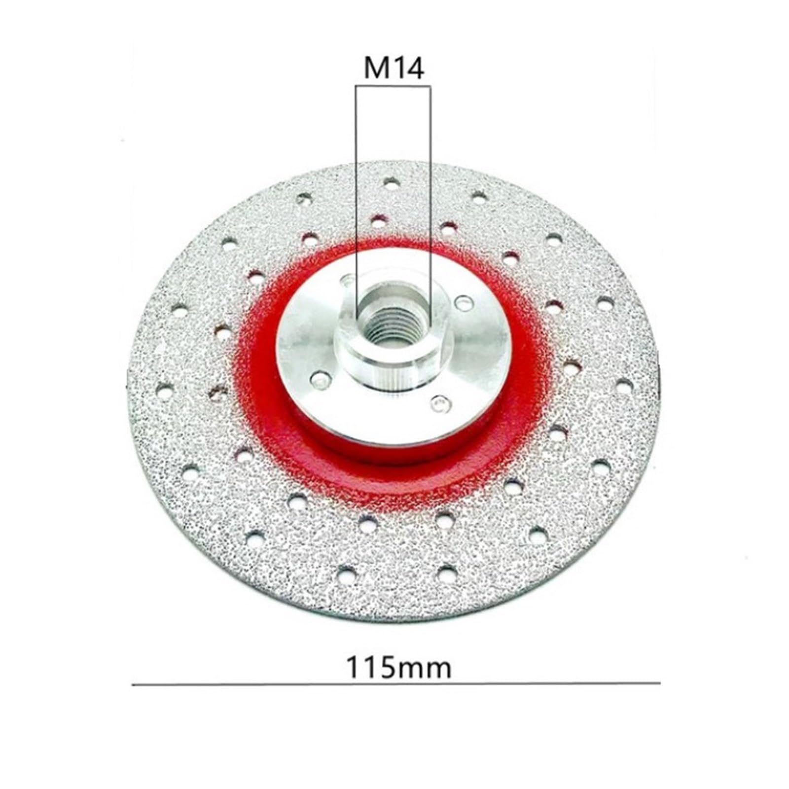 yaoqijie M14 dwustronna tarcza szlifierska 100/115/125mm lutowana diamentowa tarcza szlifierska tarcza tnąca 40/50 diamentowa ziarnistość lasting (Color : 115mm)