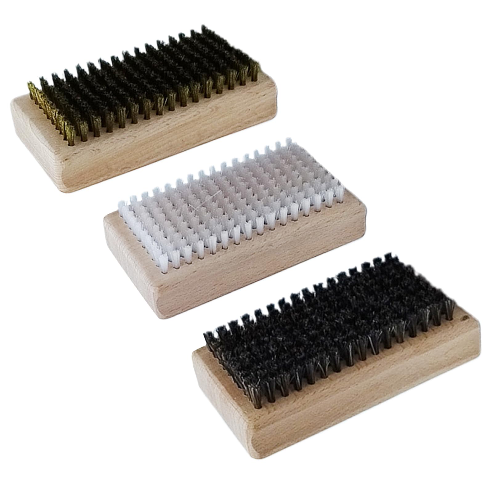 Brosses à fart de ski, brosse à de snowboard - Ensemble de 3 brosses | à polir pour planche de ski - Brosses à d'extérieur portables, brosse à de réparation de Ski comprenant du crin de