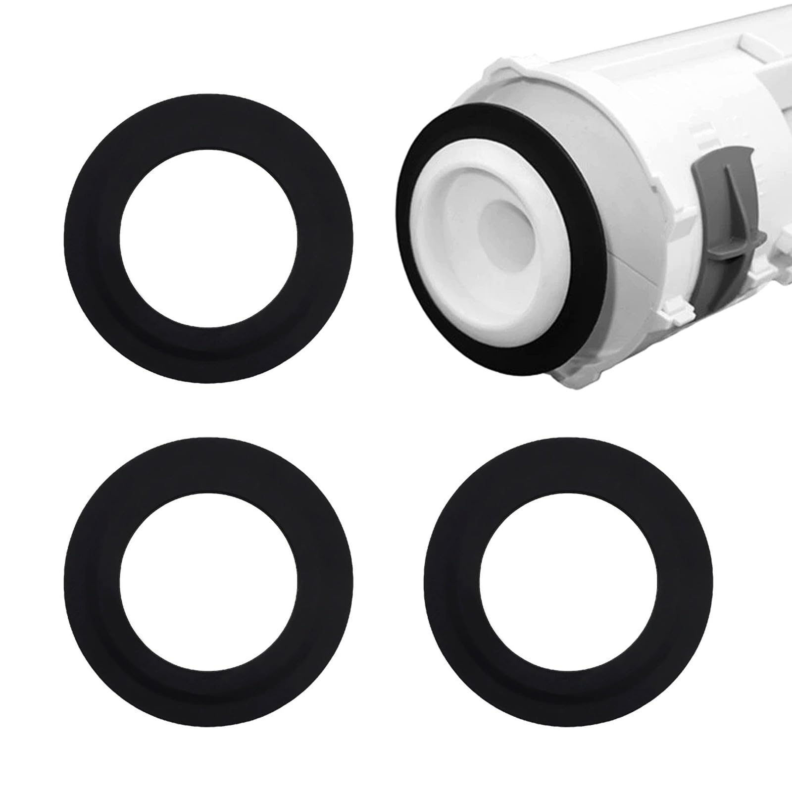 3pcs Replacement Toilet Flush Valve Rubber Seal Washer,Toilet Seal,Flush Valve Gasket for Siamp T-oilet Flush Valves 49 and 50,Leaking T-oilet Repair,to-ilet Cistern F-Lush Parts,to-ilet F-Lush