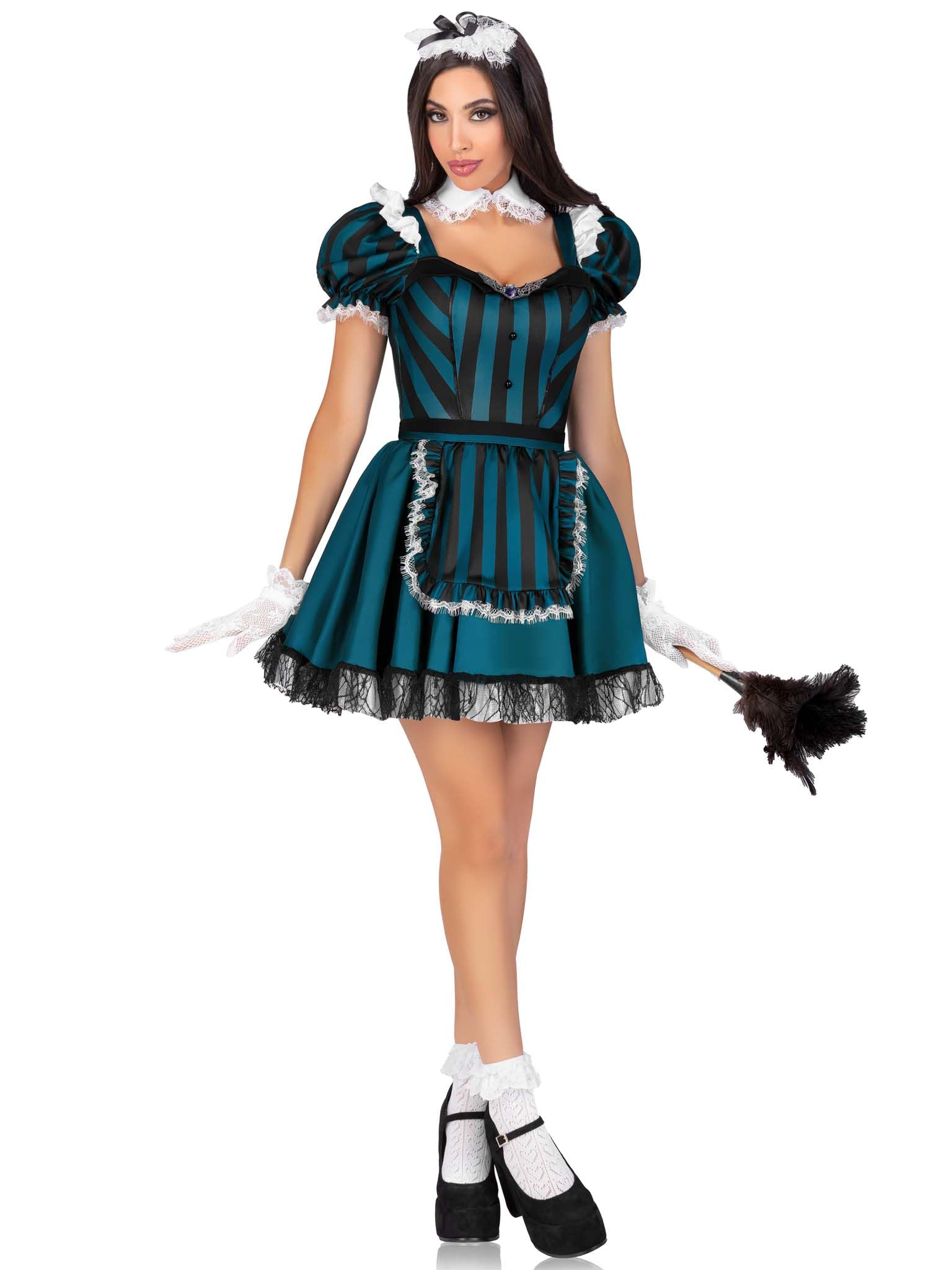 Leg Avenue 87174 17903 Halloween, Carnival Costume, Women, Blk/Green, L