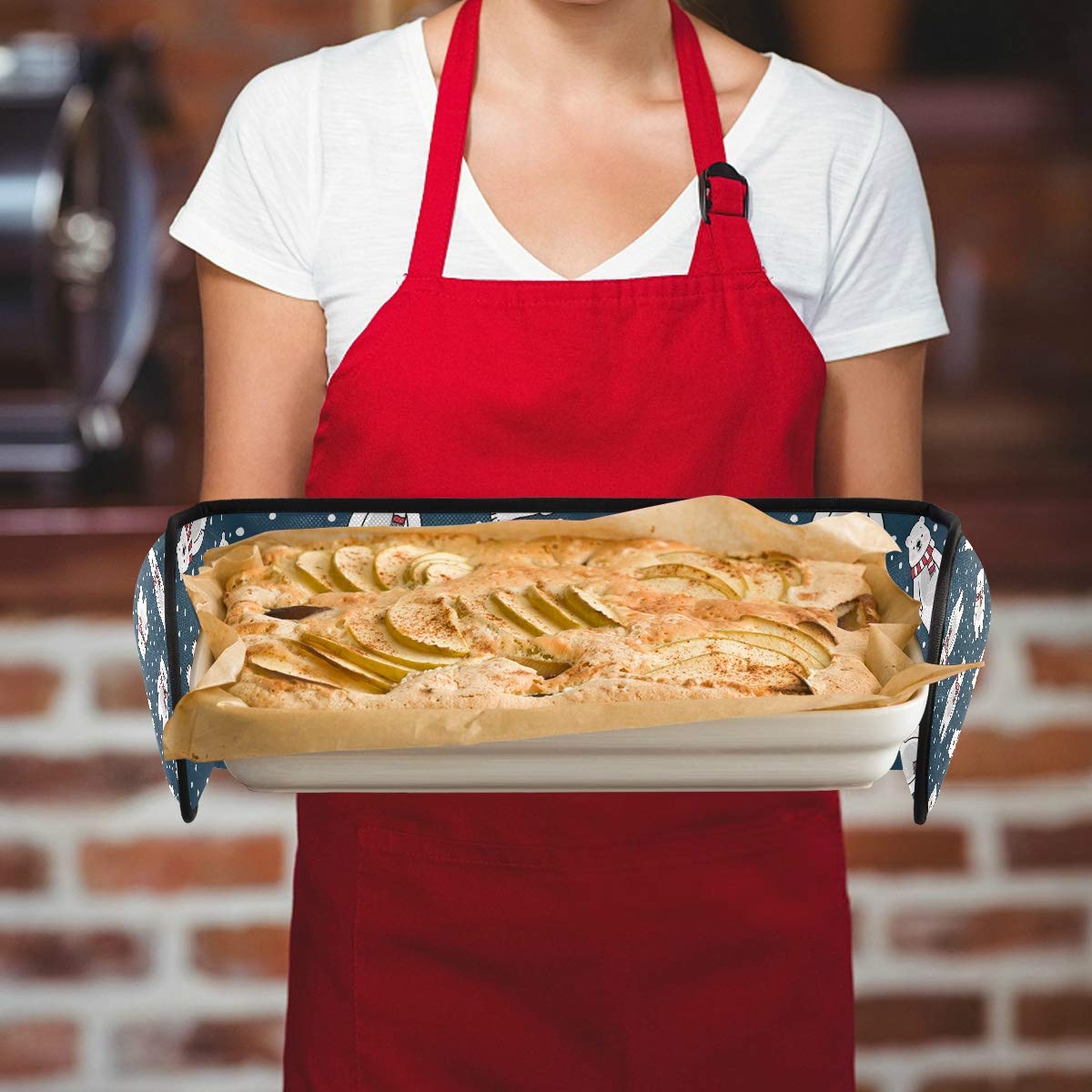 HaJie - Guanti da forno a doppio guanto tribale colorato