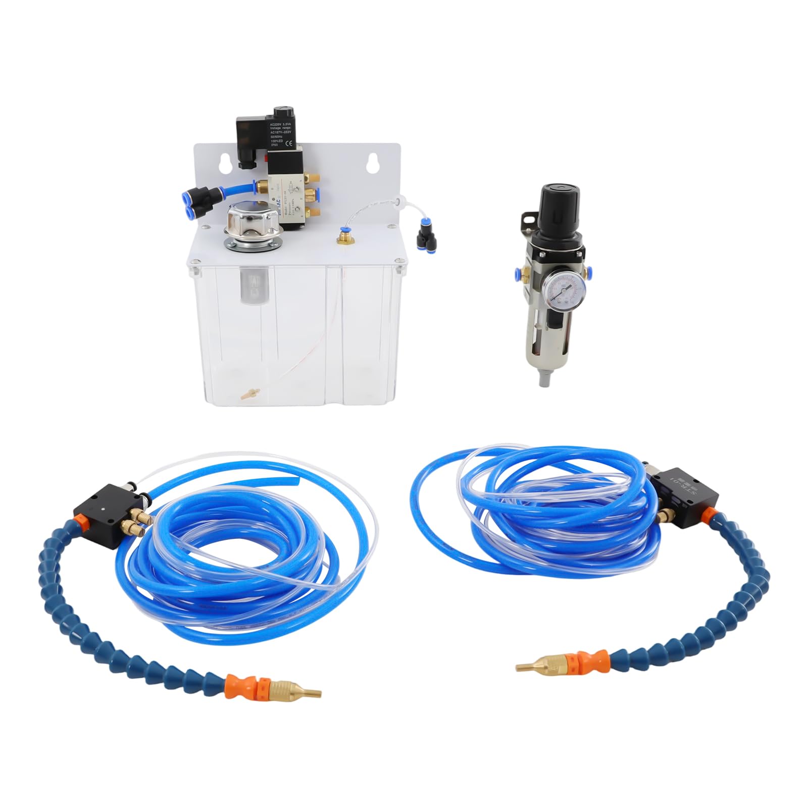 Système de pulvérisation de lubrification de liquide de refroidissement 220 V, avec réservoir de carburant de 3 l, pour découpe métallique, gravure, pulvérisateur de refroidissement pour tuyau d'air