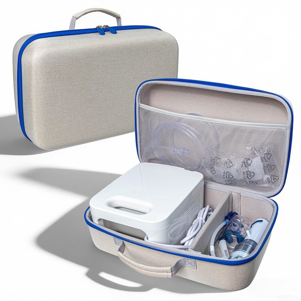 Borsa da viaggio per nebulizzatore NE-C900 e NE-C28C900N con guscio resistente e layout interno spazioso in rete (GC-1036 bianco)