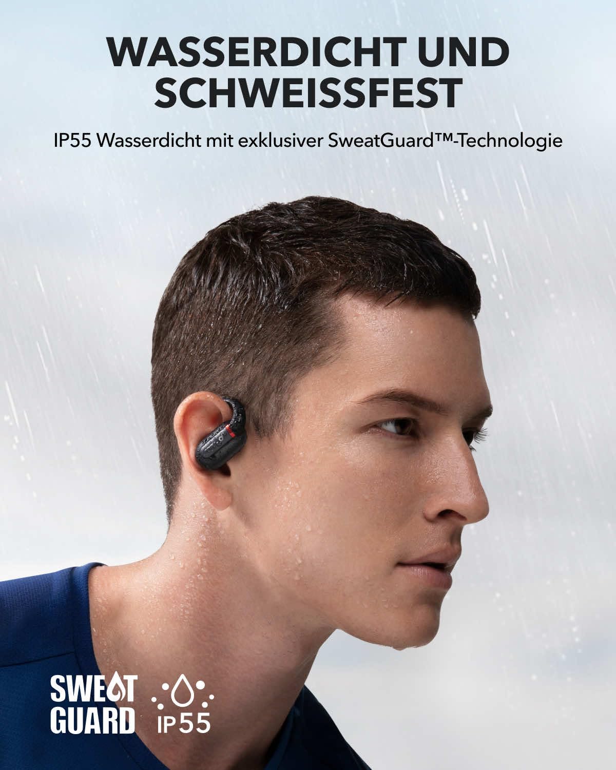 soundcore by Anker V30i Open Ear Kopfhörer, leichte und komfortable Wireless Earbuds, Bequeme und ergonomische Ohrbügel, satter Bass, 36h Spielzeit, Bluetooth 5.3, App-Steuerung, klare Anrufqualität