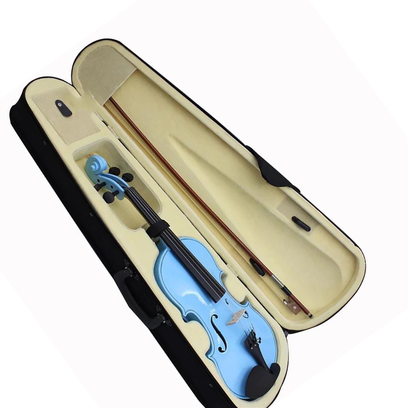 Geigeninstrument 4/4 Anfänger Blau Violine Ahorn Panel Violine Mit Fall Bogen Saiten Schulter Rest Teile Geeignet Musik Unterricht Studie (Color : 4-4 Violin)