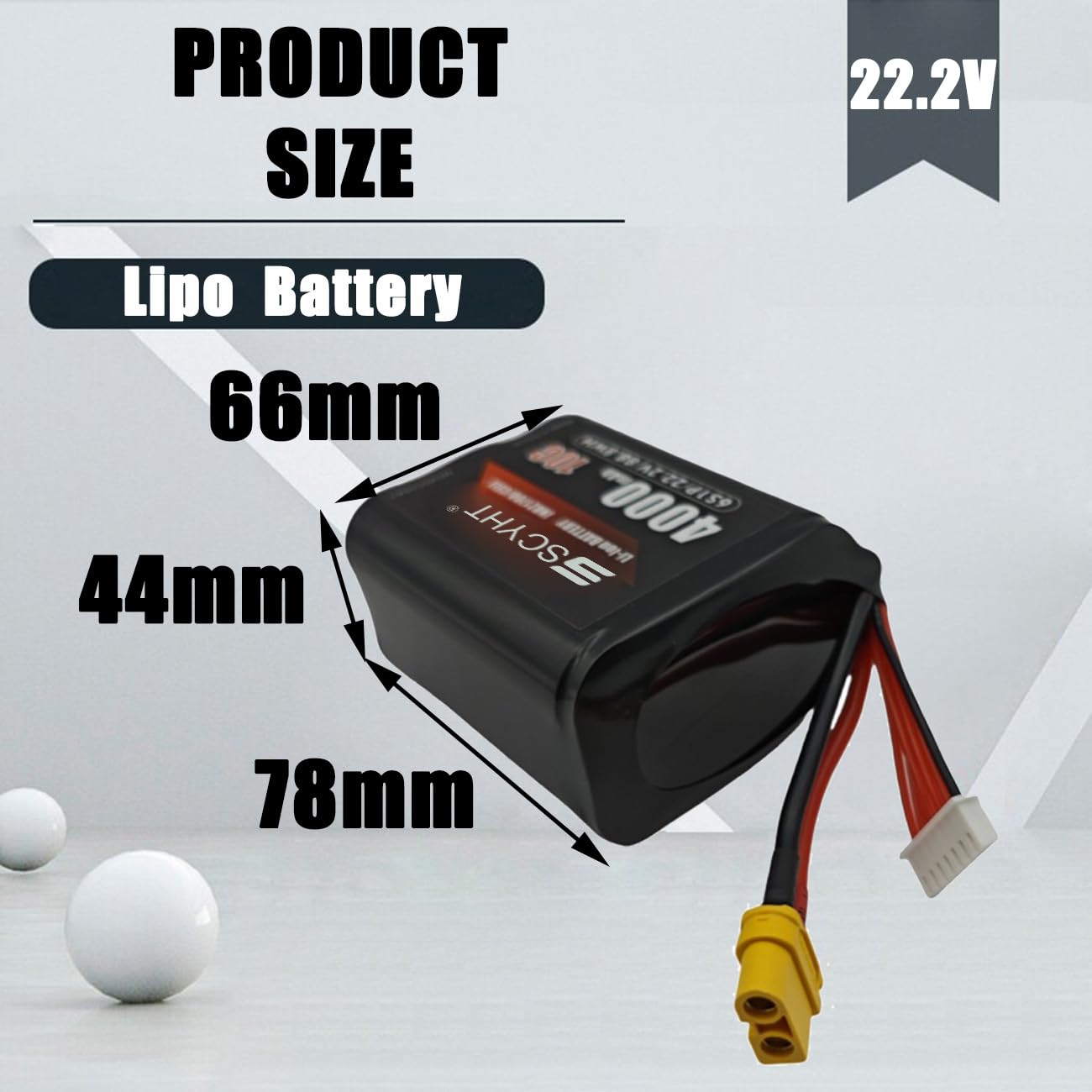 Akumulator Lipo 6S 22,2 V 5000 mAh 4000 mAh Akumulator zamienny 22,2 V Akumulator litowy do dronów i samolotów RC do silników 50 W - 110 W z BMS,22.2v4000mah 1pack