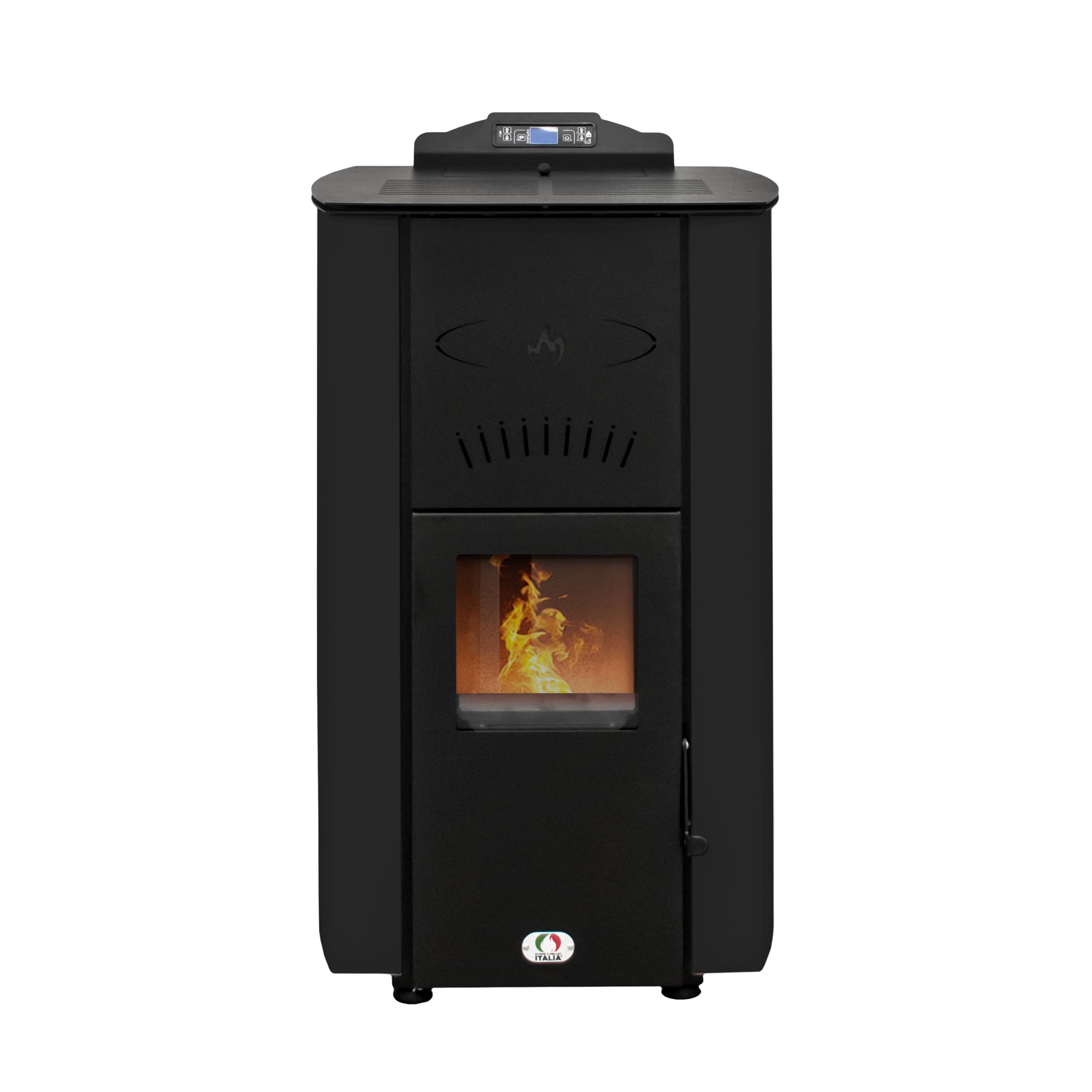 STUFE A PELLET ITALIA Asia Limpieza Automática 20 KW – Estufa de pellets Hydro para Calefacción y Agua Caliente Eficacia 90% Calentadores 120 m² Autonomía 22 H Programable 5 Potencias Garantía 24
