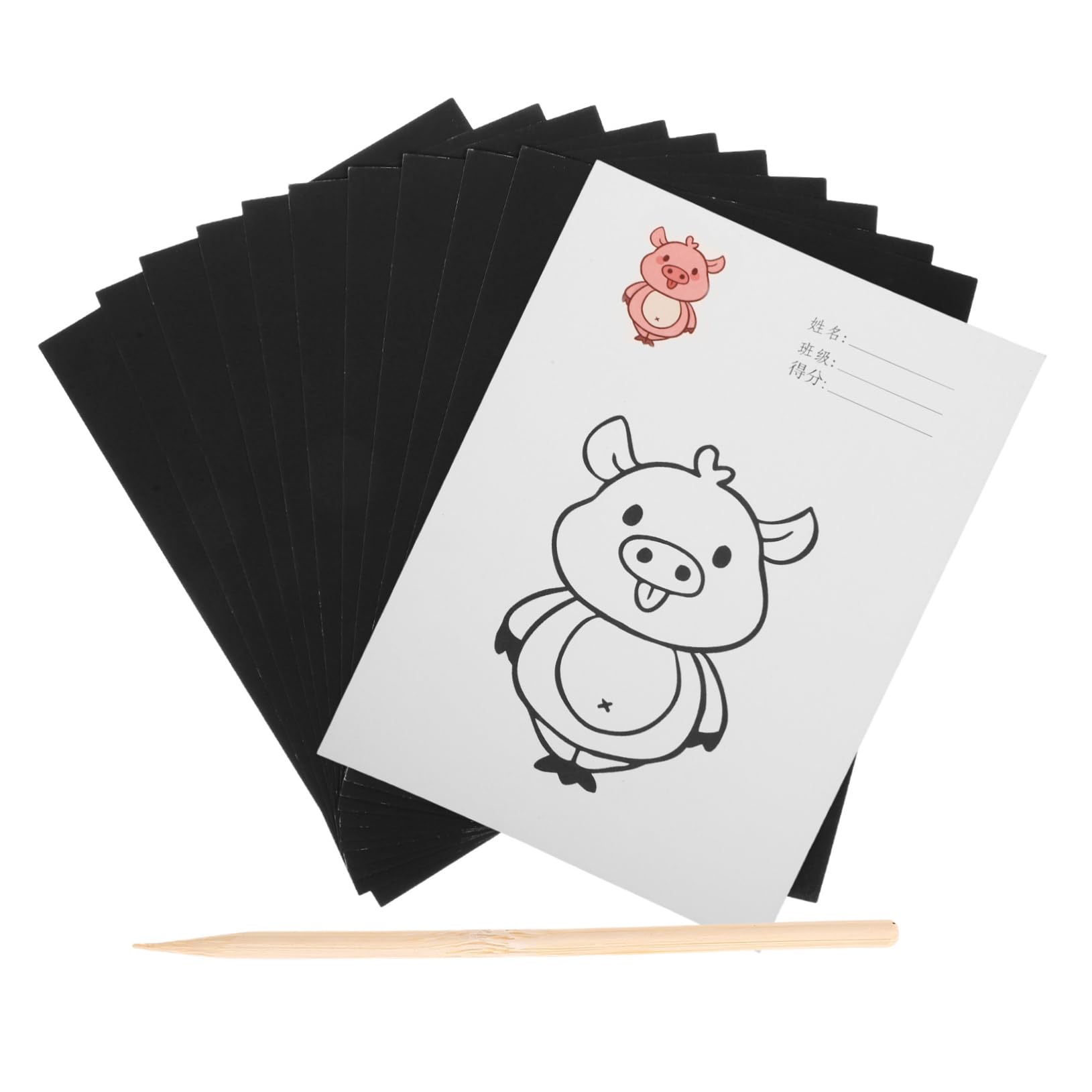 DIYEAH 100 Fogli Carta graffiata giochi creativi per bambini giochi creativi bambini giocattoli per giocattolo per pittura raschiante fai da te che dipingono carte