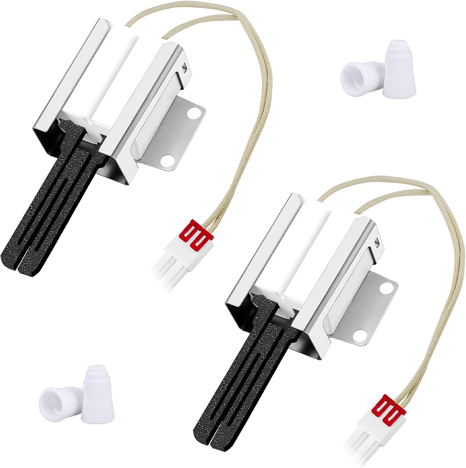 2 Pack MEE61841401 Gas Range Oven Igniter Fit for Ken-more Gas Range L-G Gas Range LRG LSS LDG LSG LTG Series, Oven Igniter Replacement MEE61841403 MEE63084901, Flat Style