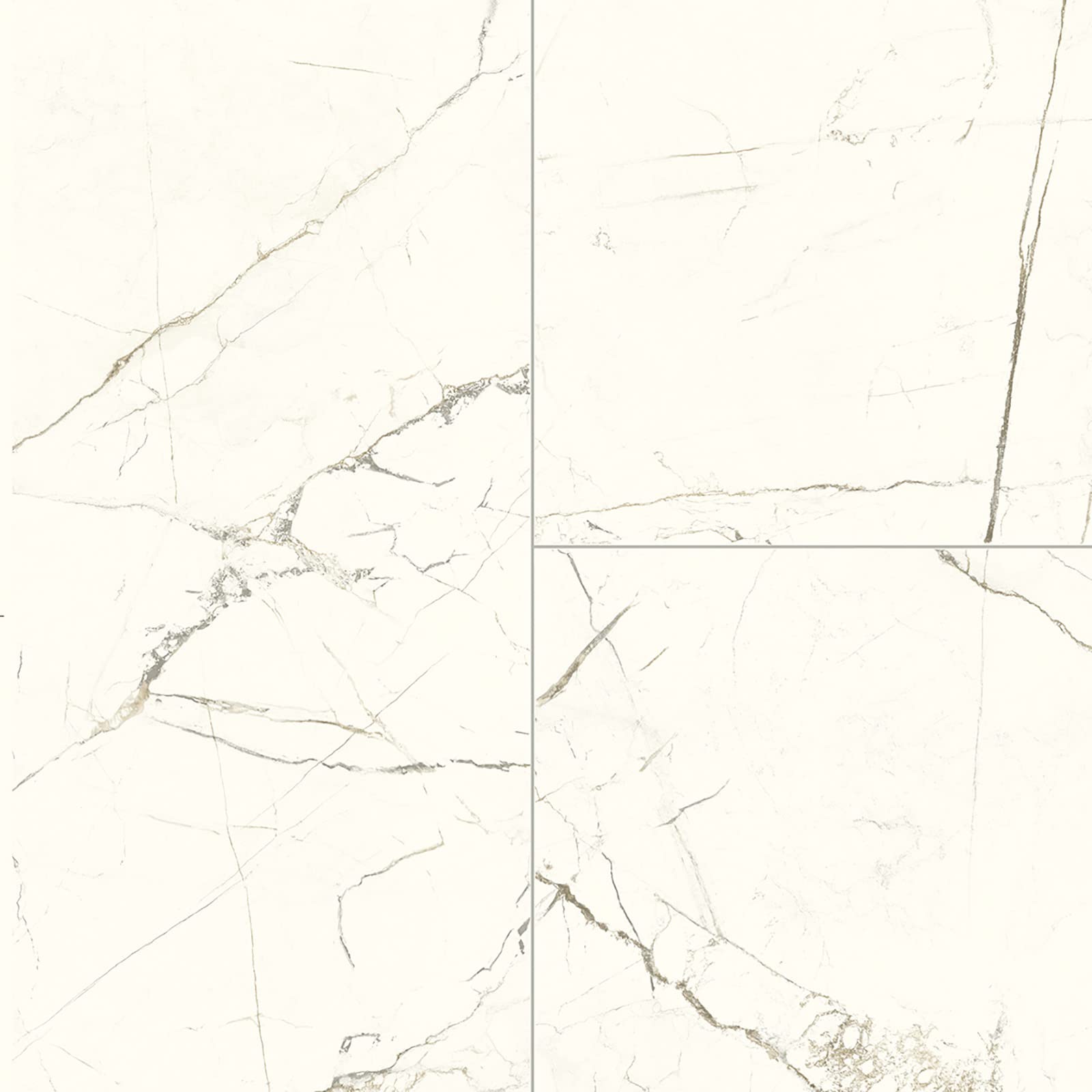 247Floors White Marble Tiles Marble Tile Effect Apex Vinyl Flooring 2.6Mm Thick Anti-Slip Lino For Bathroom Kitchen Hall (, 2M X 2M)