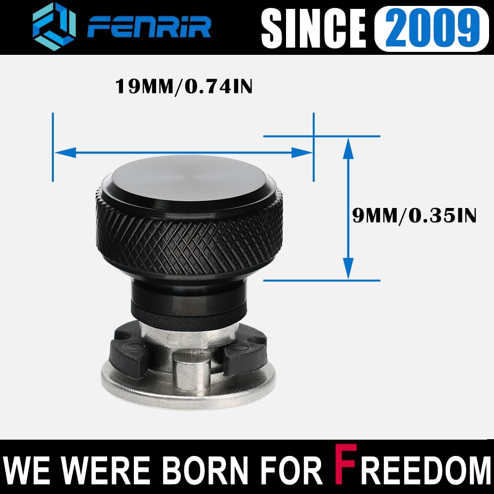 Fenrir Bullone per sella a sgancio rapido per motocicletta Vite Acciaio inossidabile 304 per Harley 1997-heute Sportster Dyna Softail Touring (Viti nere e base personalizzata)