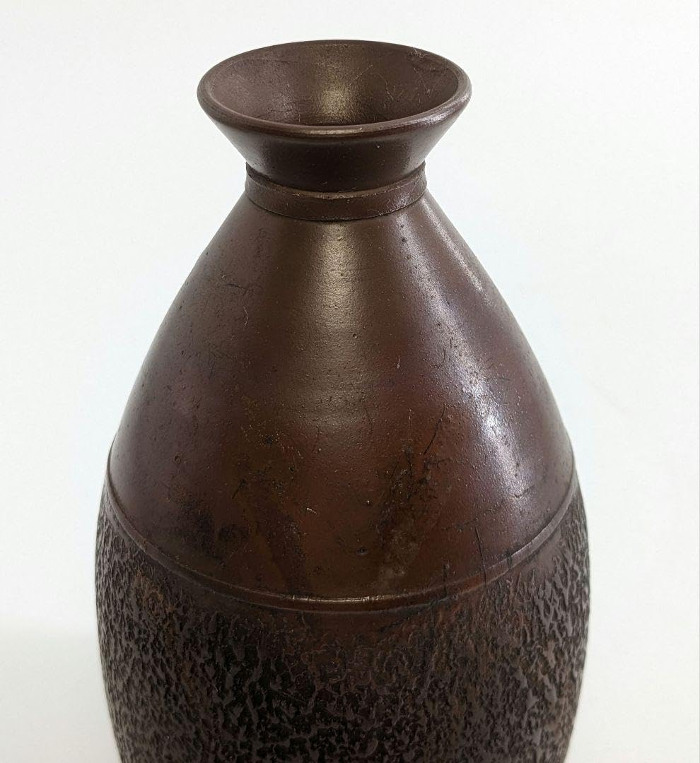 人間国宝山本陶秀（楽友銘） 備前焼 石目徳利 共箱共布栞 とっくり 酒器 工芸品 人間国宝山本陶秀（楽友銘） 備前焼 石目徳利 共箱共布栞 とっくり 酒