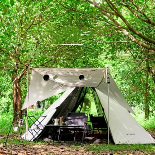 Carpa Piramidal Portátil para Camping Doble Capa 2 Personas miniatura 1