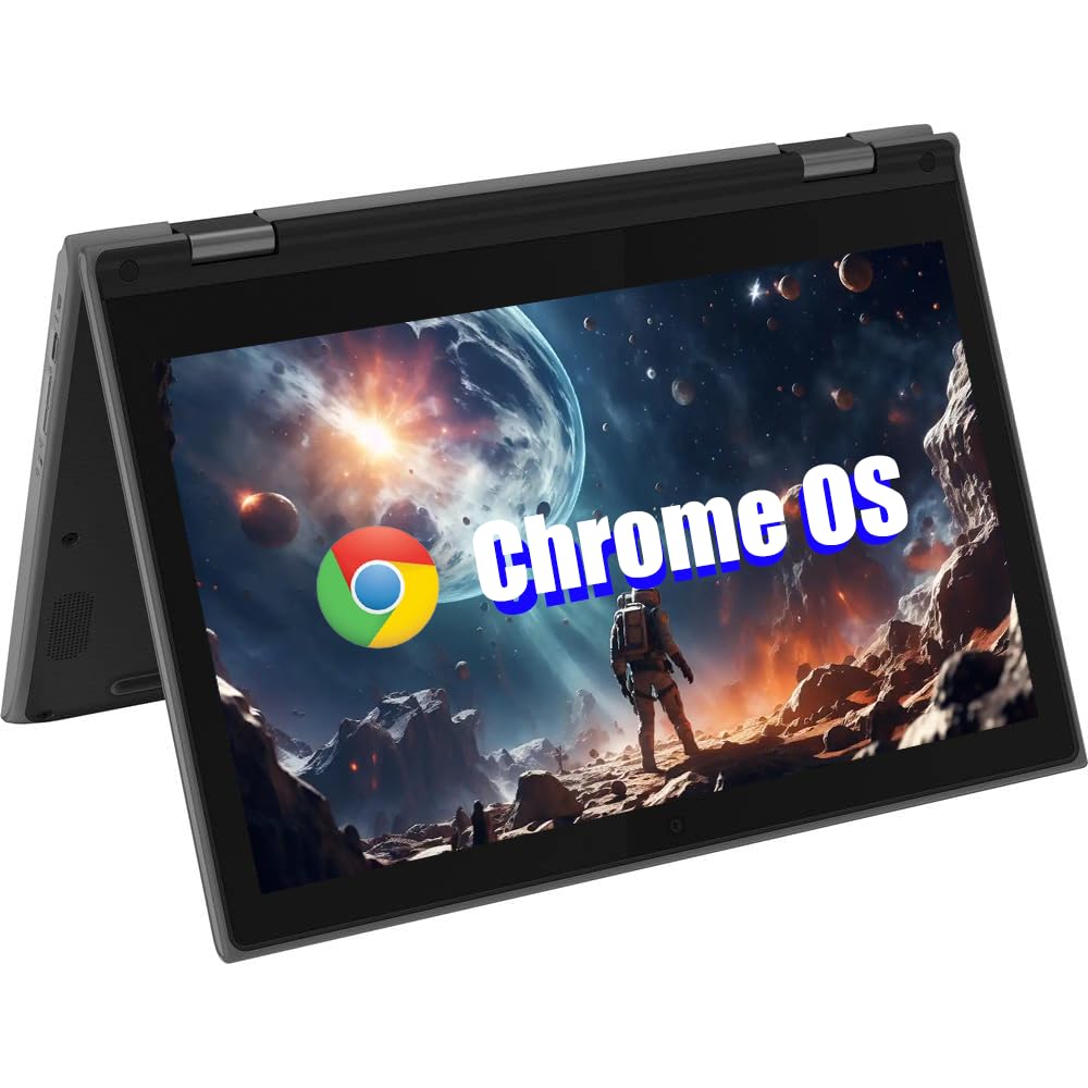 Lenovo Chromebook 300e Ordinateur Portable Tactile 2 en 1 11,6" Intel Celeron N4020 4 Go RAM SSD 32 Go Chrome OS Reconditionné