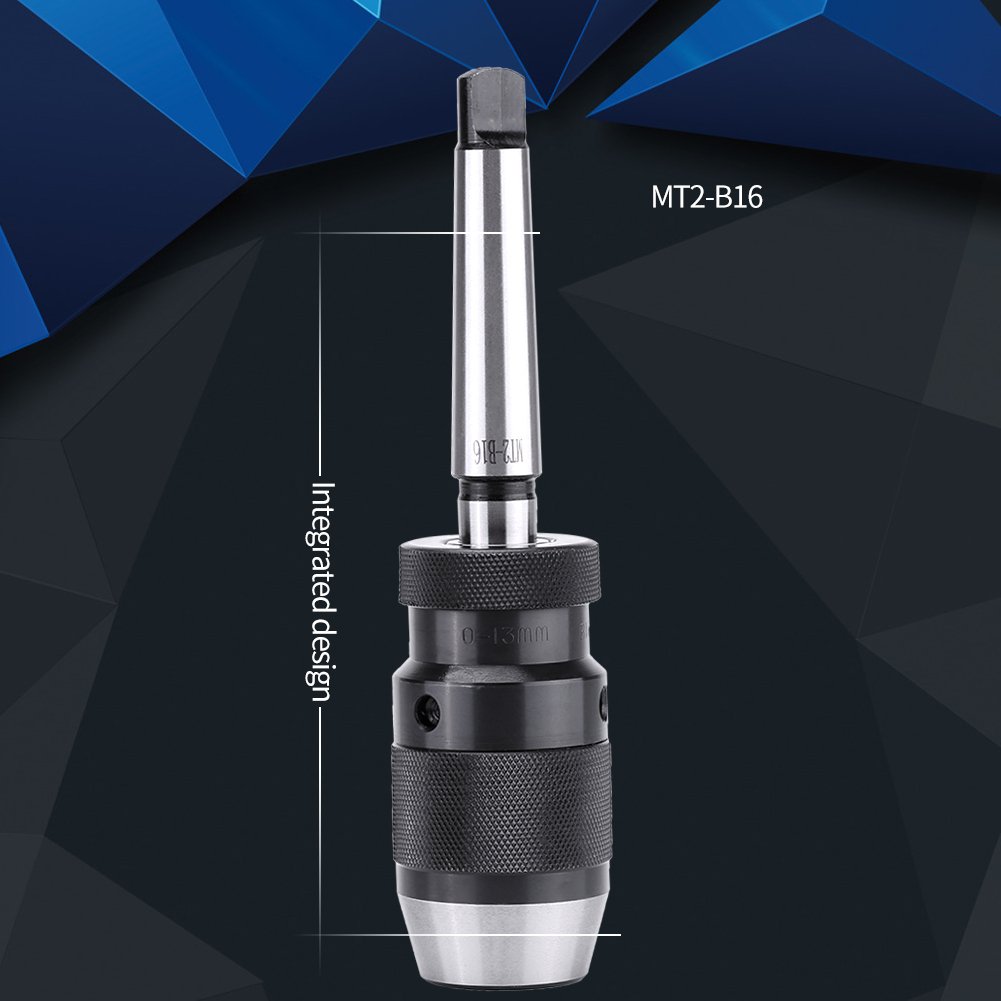 Mandrino Autobloccante, Mandrino Autoserrante 0-13mm B16 1/2 "Keyless Drill Chuck in Acciaio con Albero Conico per Tornio Trapano Elettrico Punta Centraggio Mandrino Tornio