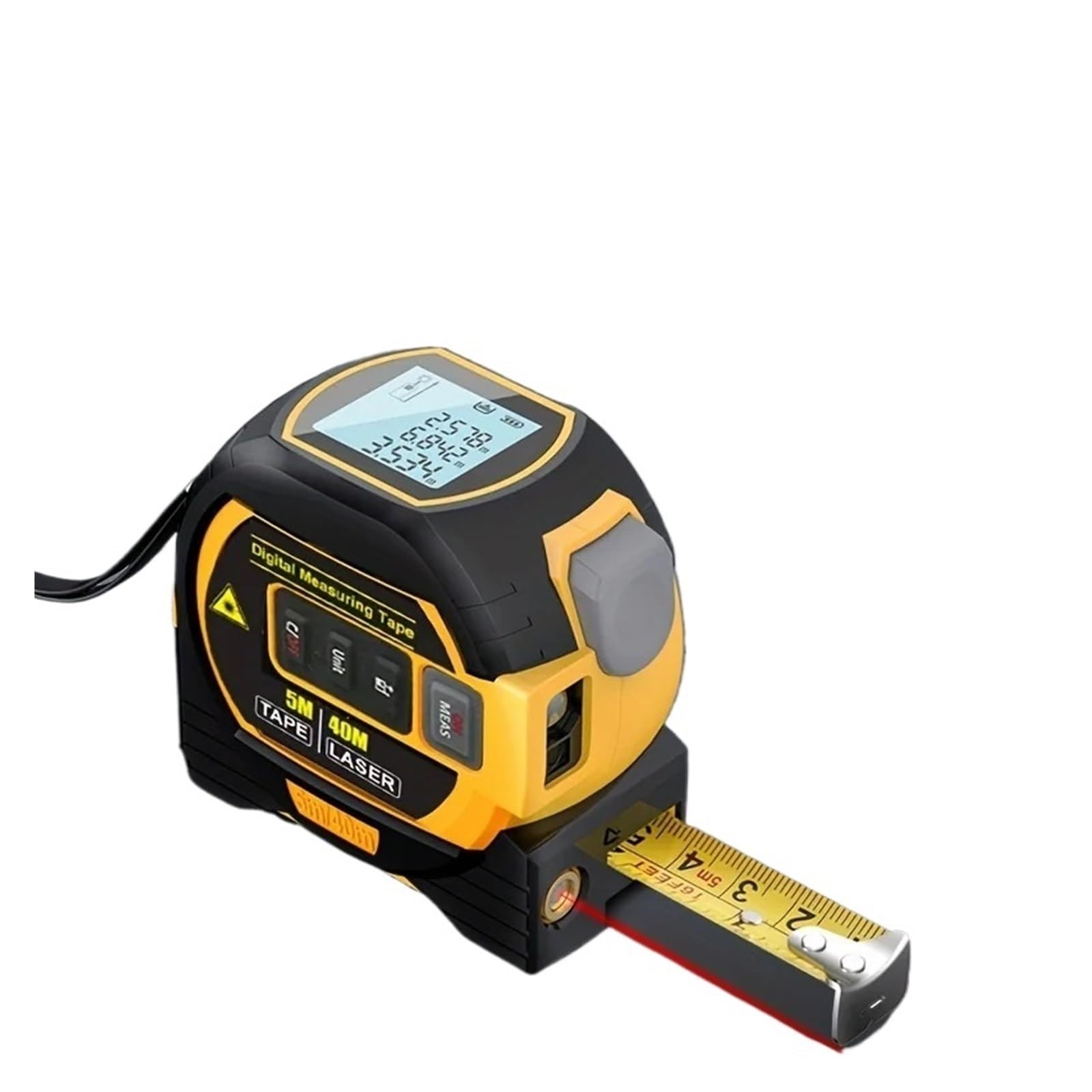 Cinta Métrica 3 En 1, Cinta Métrica Digital, Telémetro De Alta Precisión, Cinta Métrica De Acero, 1 Ud.(60m)