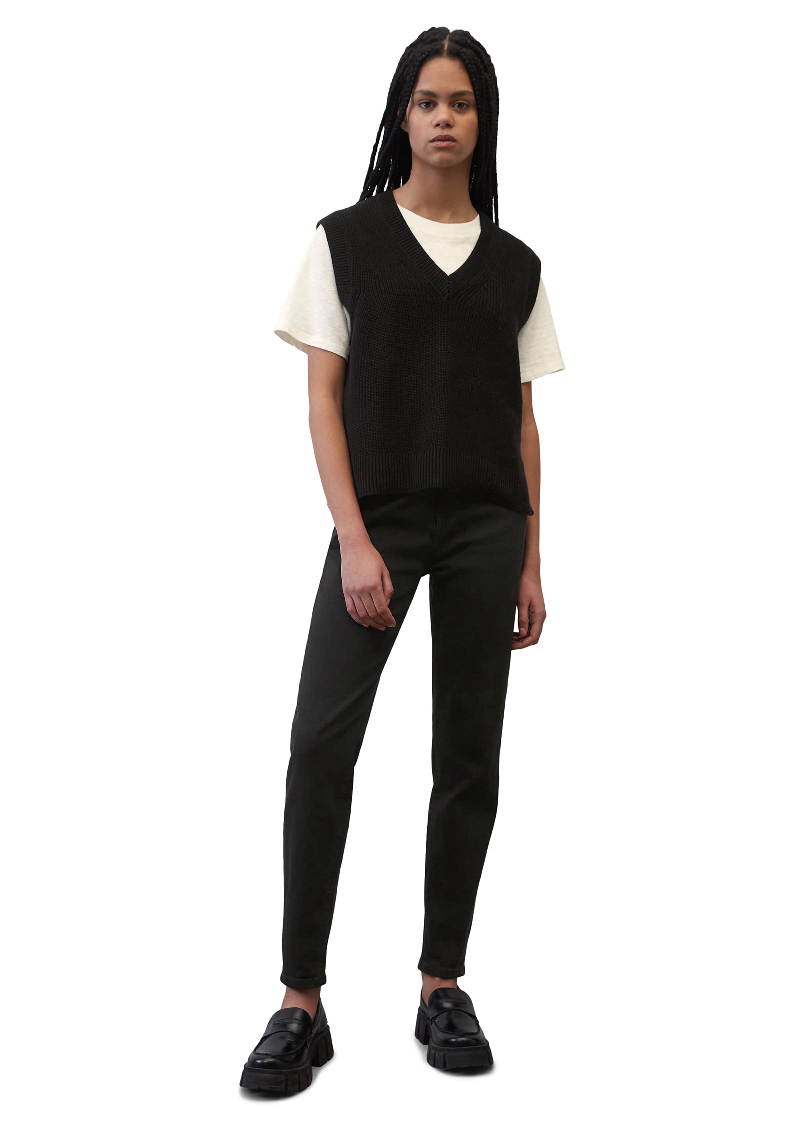 Marc O'Polo Denim Damen Pullunder aus Bio-Baumwolle ärmellos