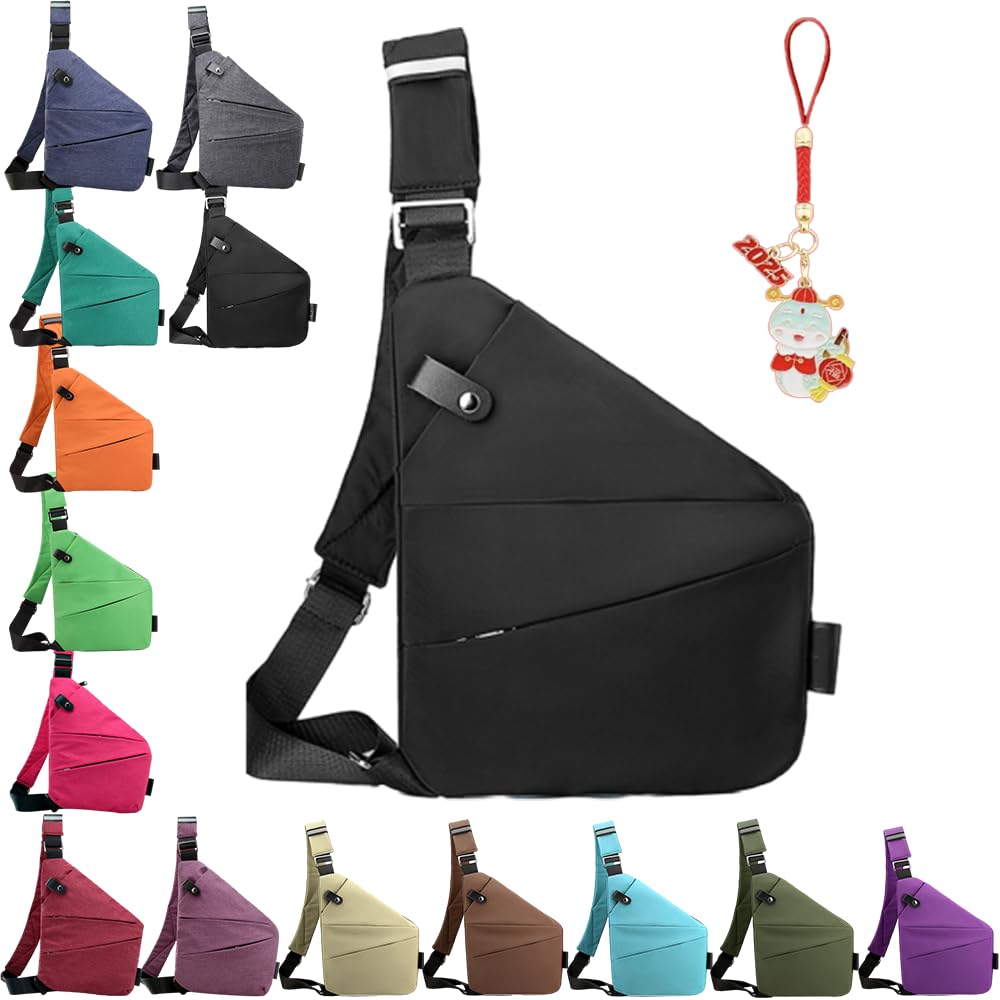 Anti Theft Travel Bag Crossbody, Adjustable Strap Travel Purses Personal Small Item Travel Bag for Women and Men