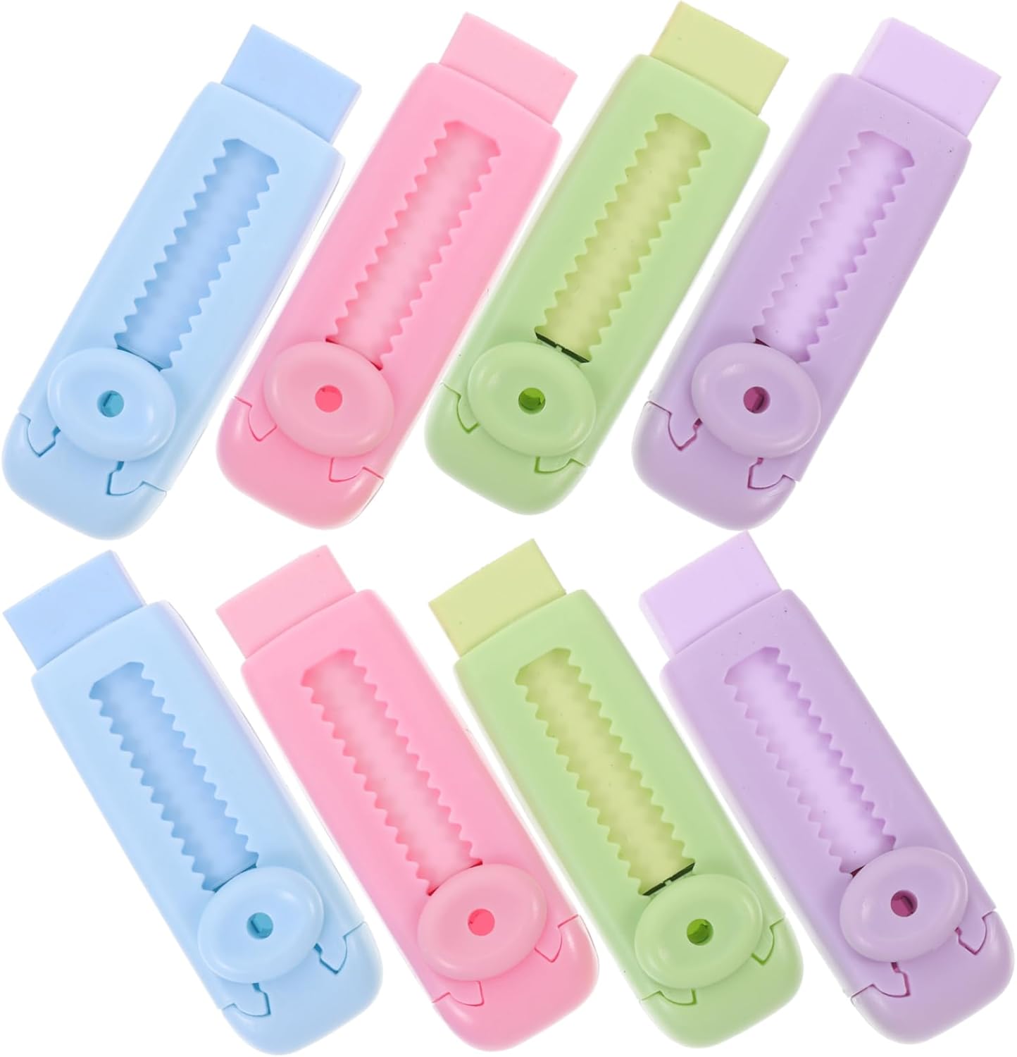 Angoily 40pcs Sliding Retractable Erasers Traceless Design for School Students Cute Stationery for Exams Compact and Lightweight