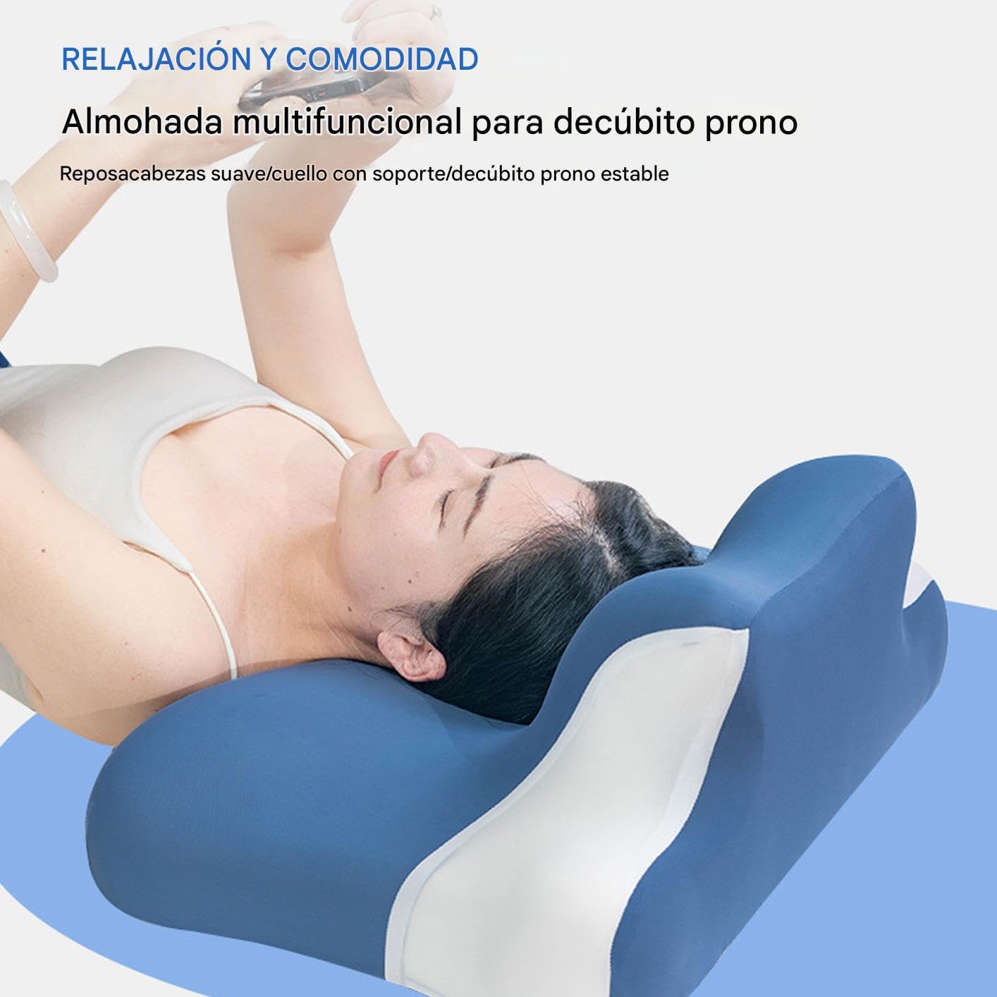Genérico Almohada De Lectura para Cama Cojín Ergonómico Transpirable